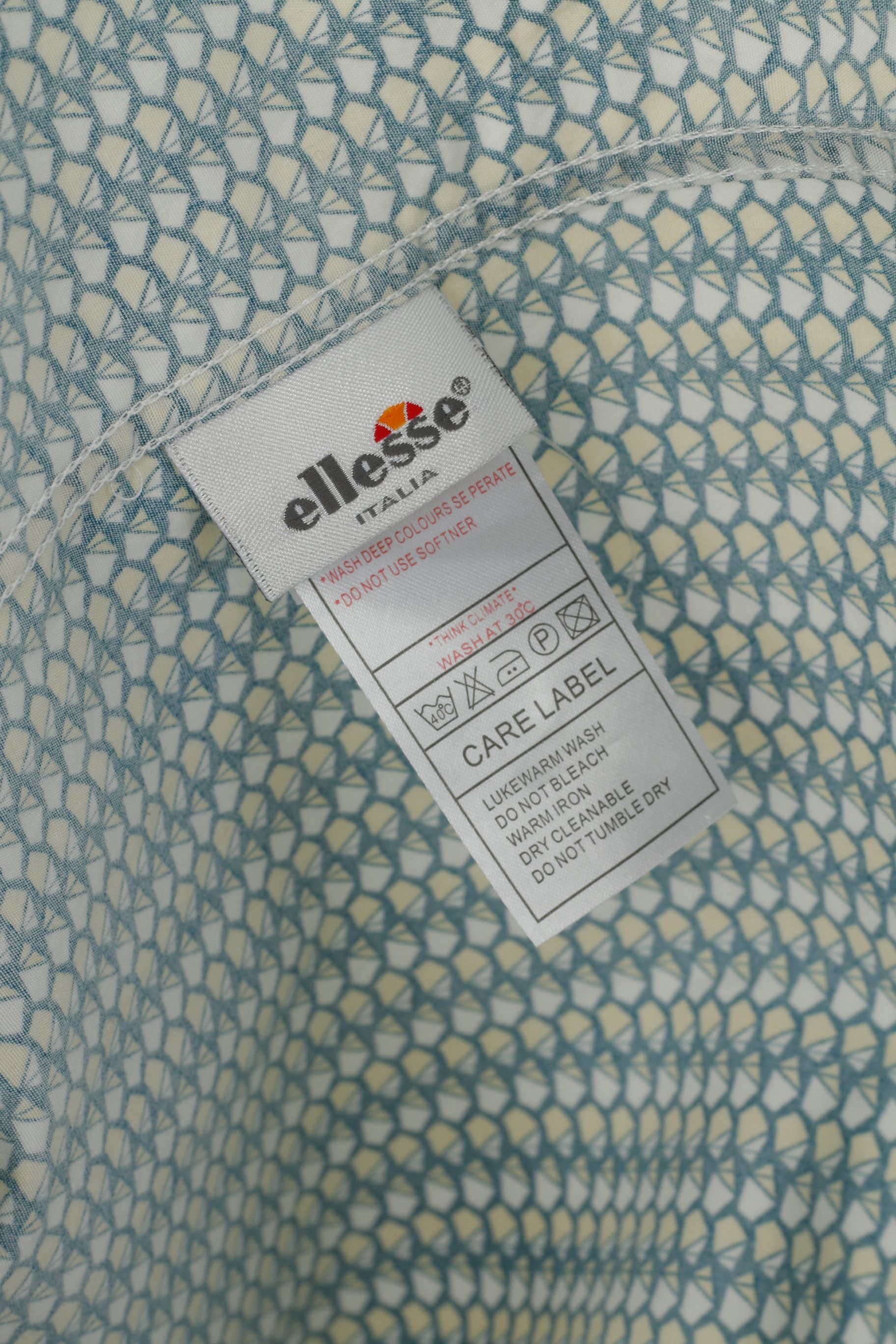 Ellesse Ellesse Italia Men XXL Casual Shirt Green Cotton 2804 Size US XXL / EU 58 / 5 - 6 Thumbnail