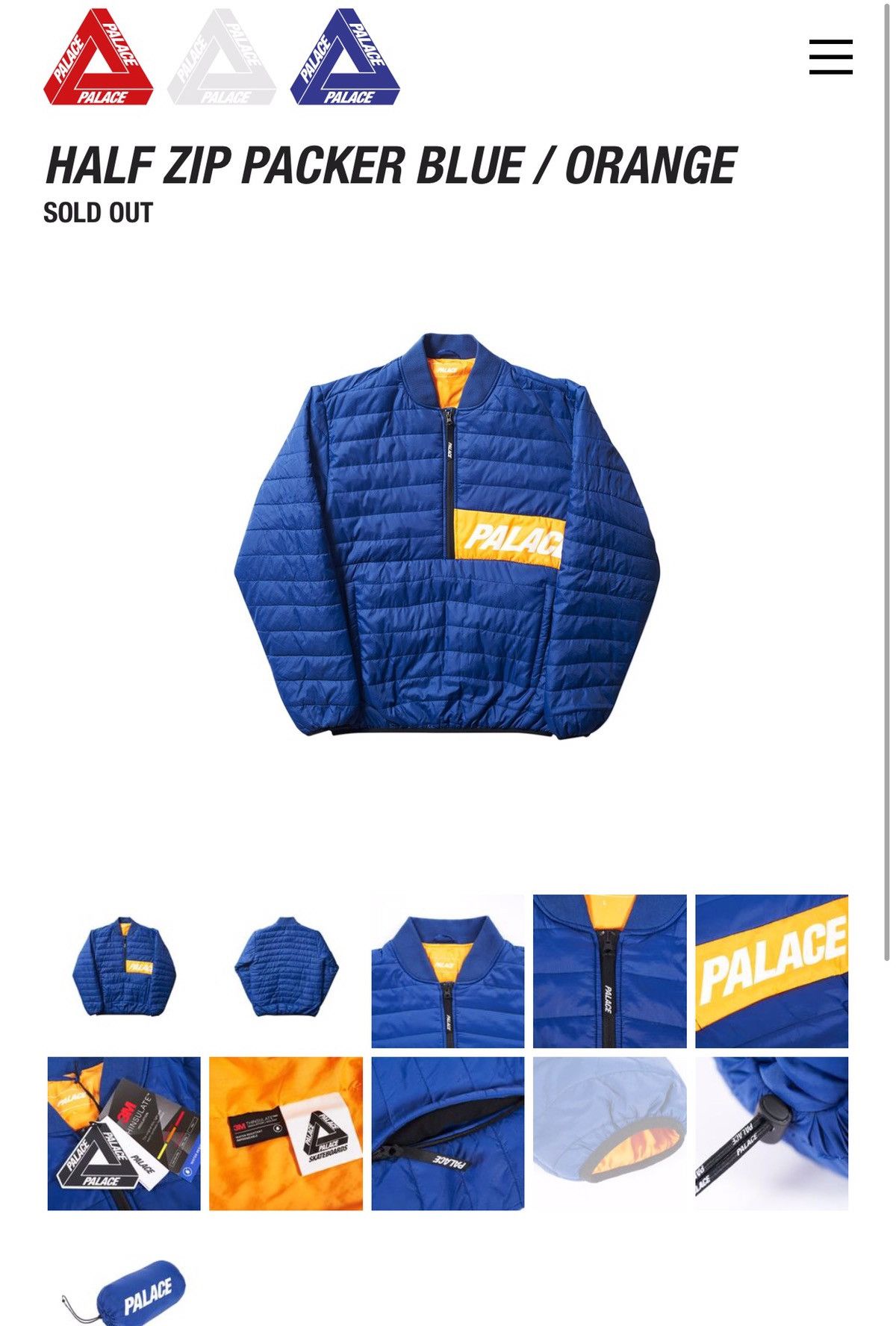 Palace Half Zip Packer | Grailed