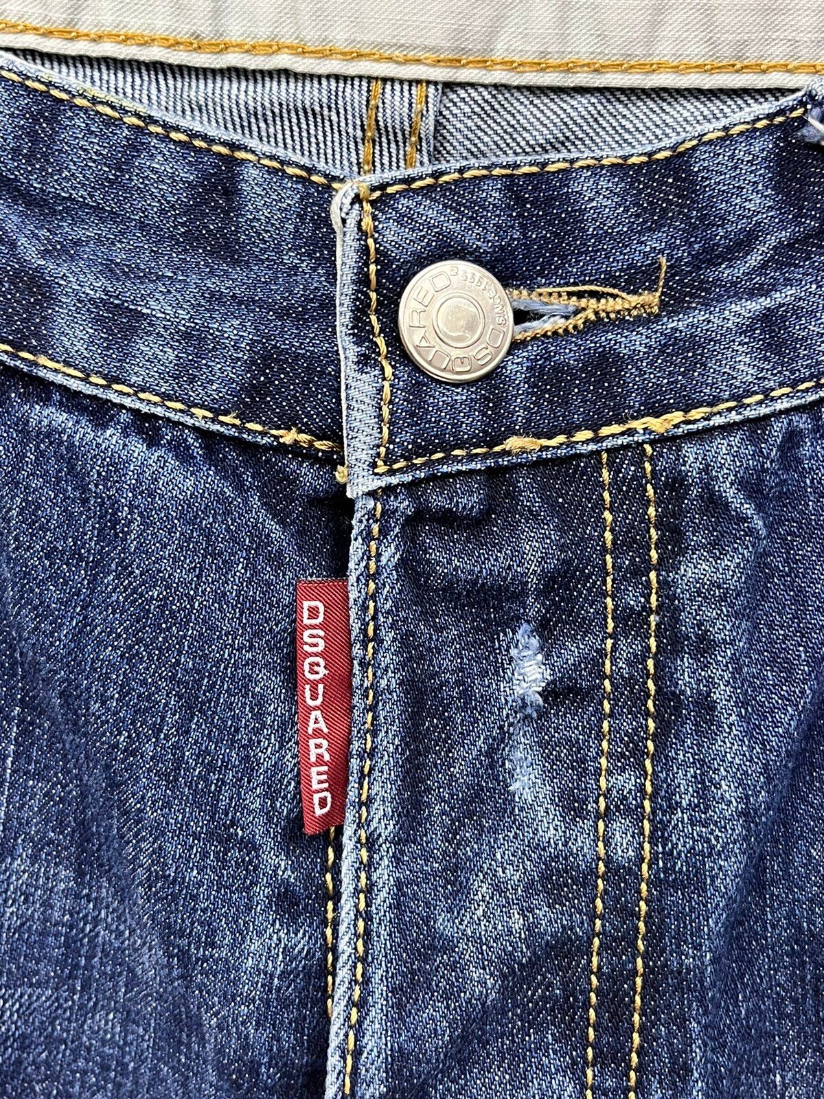 Vintage 🔥DSQUARED Grunge Distressed Patchwork Slim Fit Jeans Size US 30 / EU 46 - 4 Thumbnail