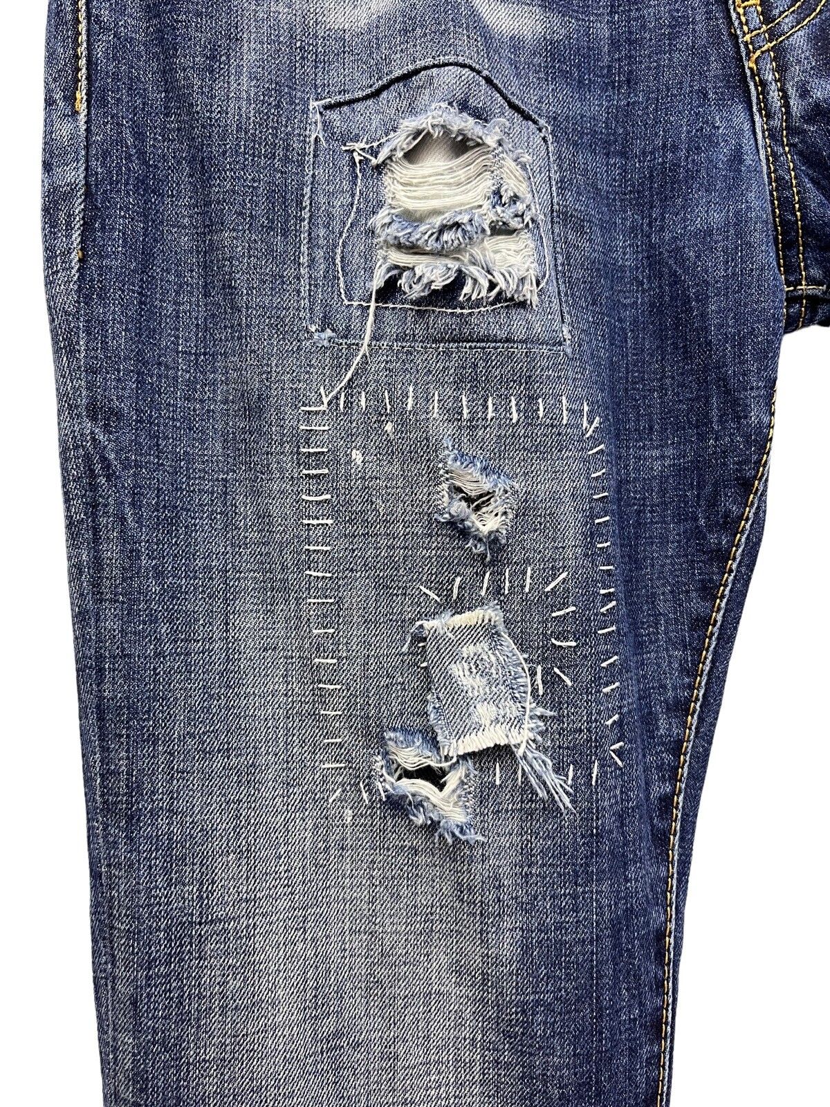 Vintage 🔥DSQUARED Grunge Distressed Patchwork Slim Fit Jeans Size US 30 / EU 46 - 6 Thumbnail