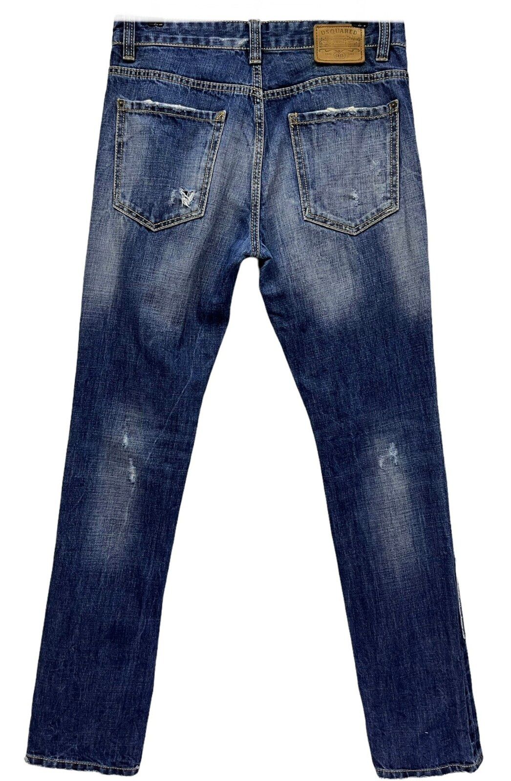Vintage 🔥DSQUARED Grunge Distressed Patchwork Slim Fit Jeans Size US 30 / EU 46 - 10 Thumbnail