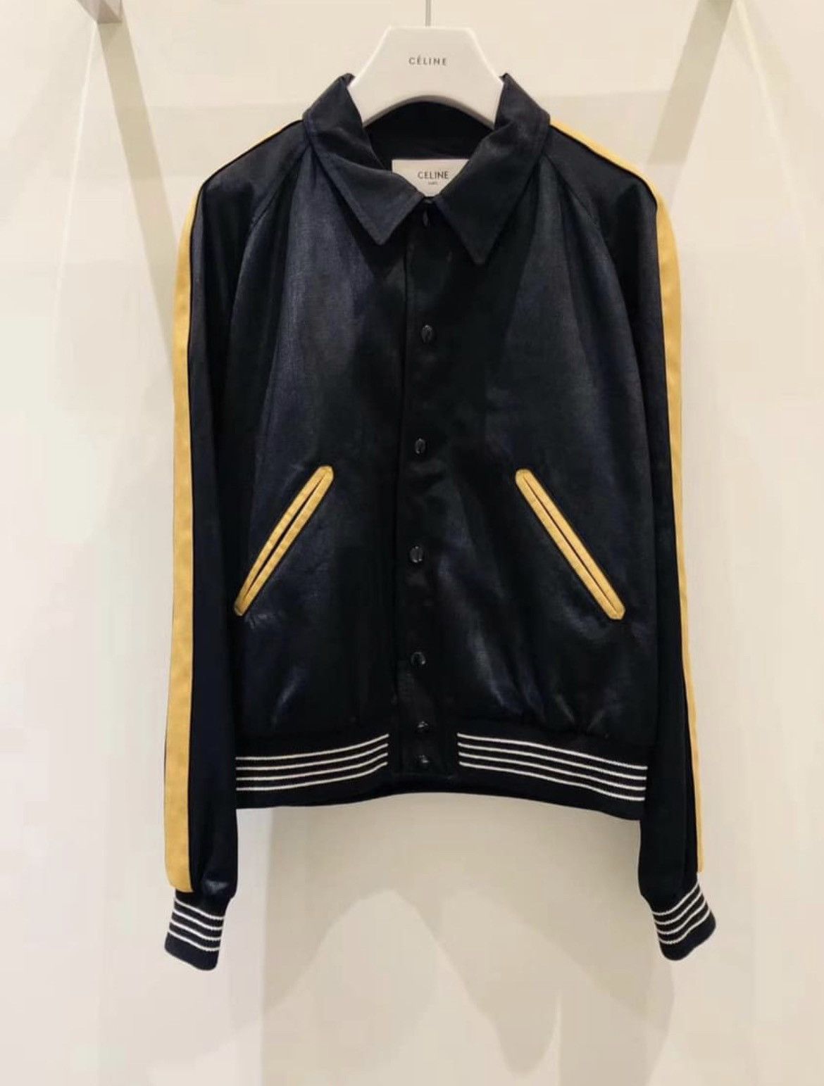 Celine × Hedi Slimane 19SS Christian Marclay Bi-Color Teddy Jacket sz46 Size US S / EU 44-46 / 1 - 1 Thumbnail