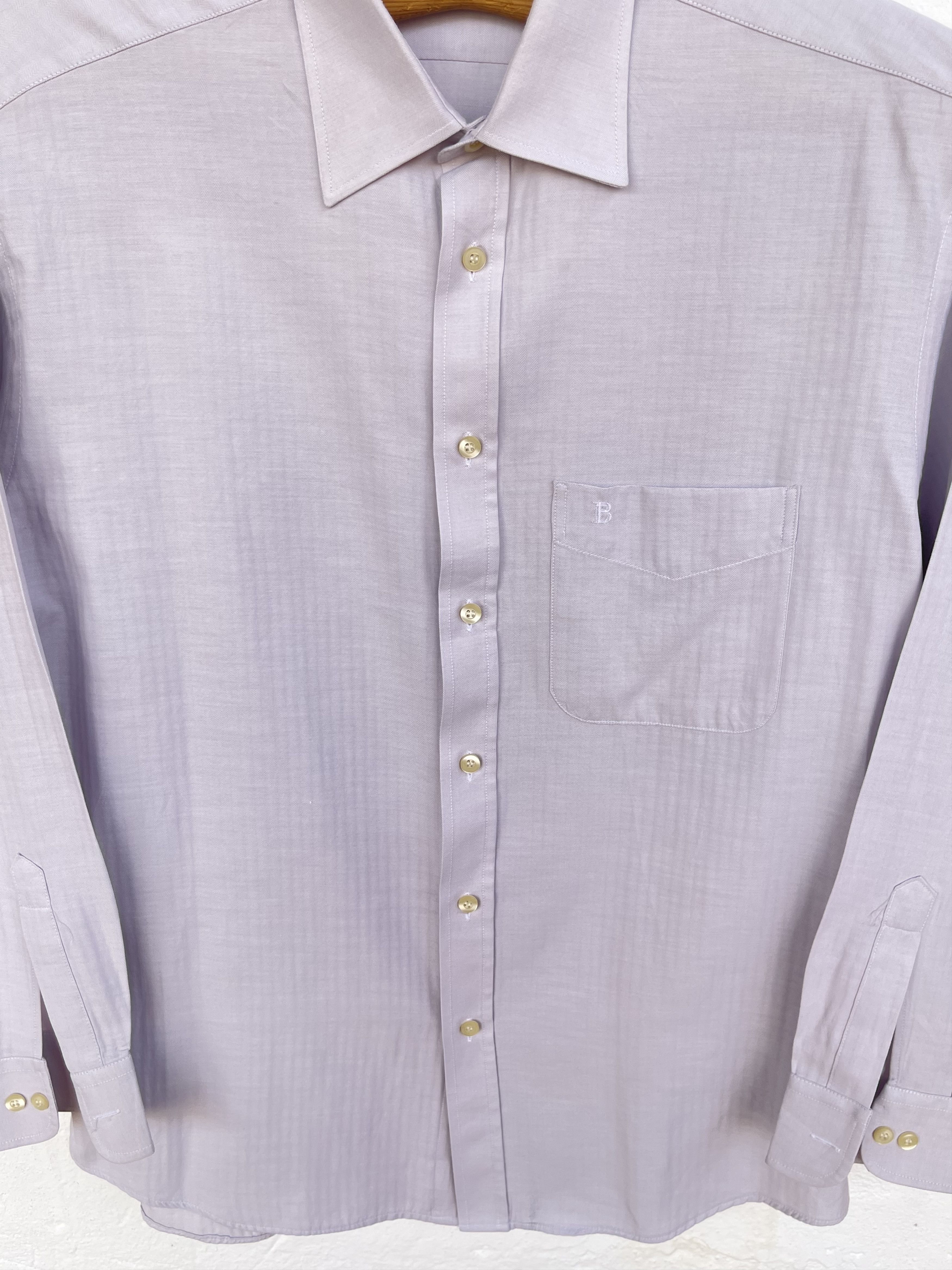 Balmain 🔥beige Grey Balmain classic shirt size L luxury Size US L / EU 52-54 / 3 - 3 Thumbnail