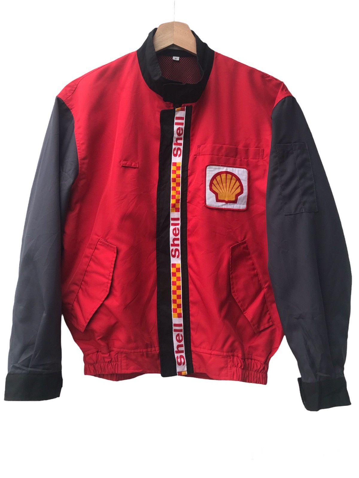 image of Racing x Sports Specialties Vintage Shell Jacket in Red/Grey, Men's (Size Small)