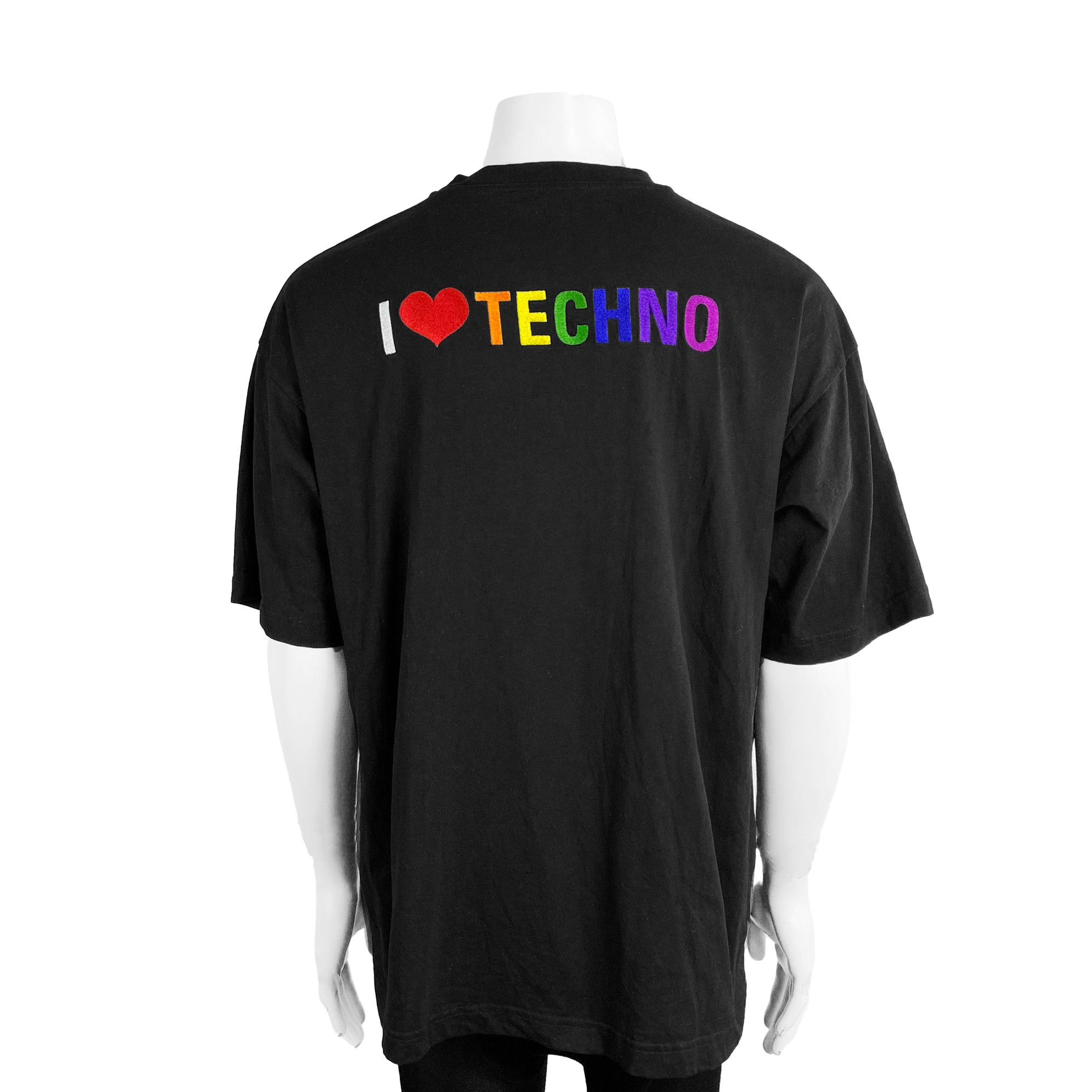 balenciaga i love techno t shirt