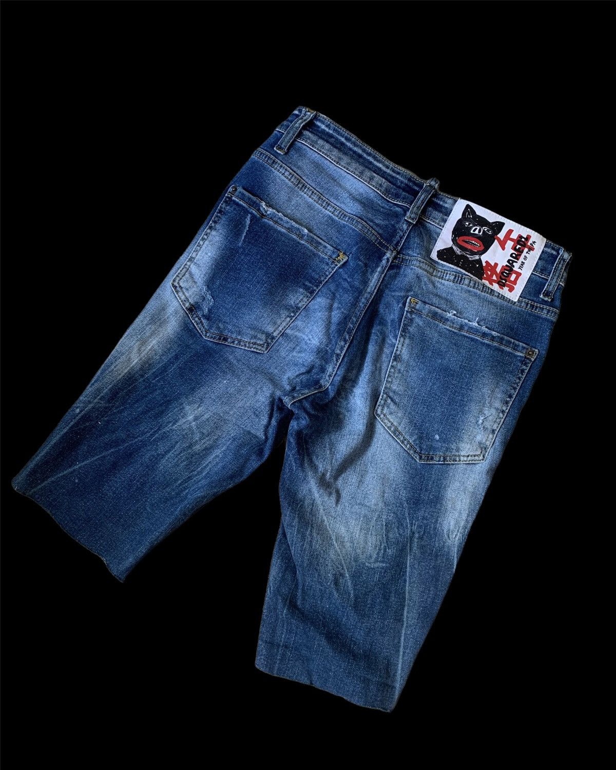 Dsquared damaged denim jeans jorts