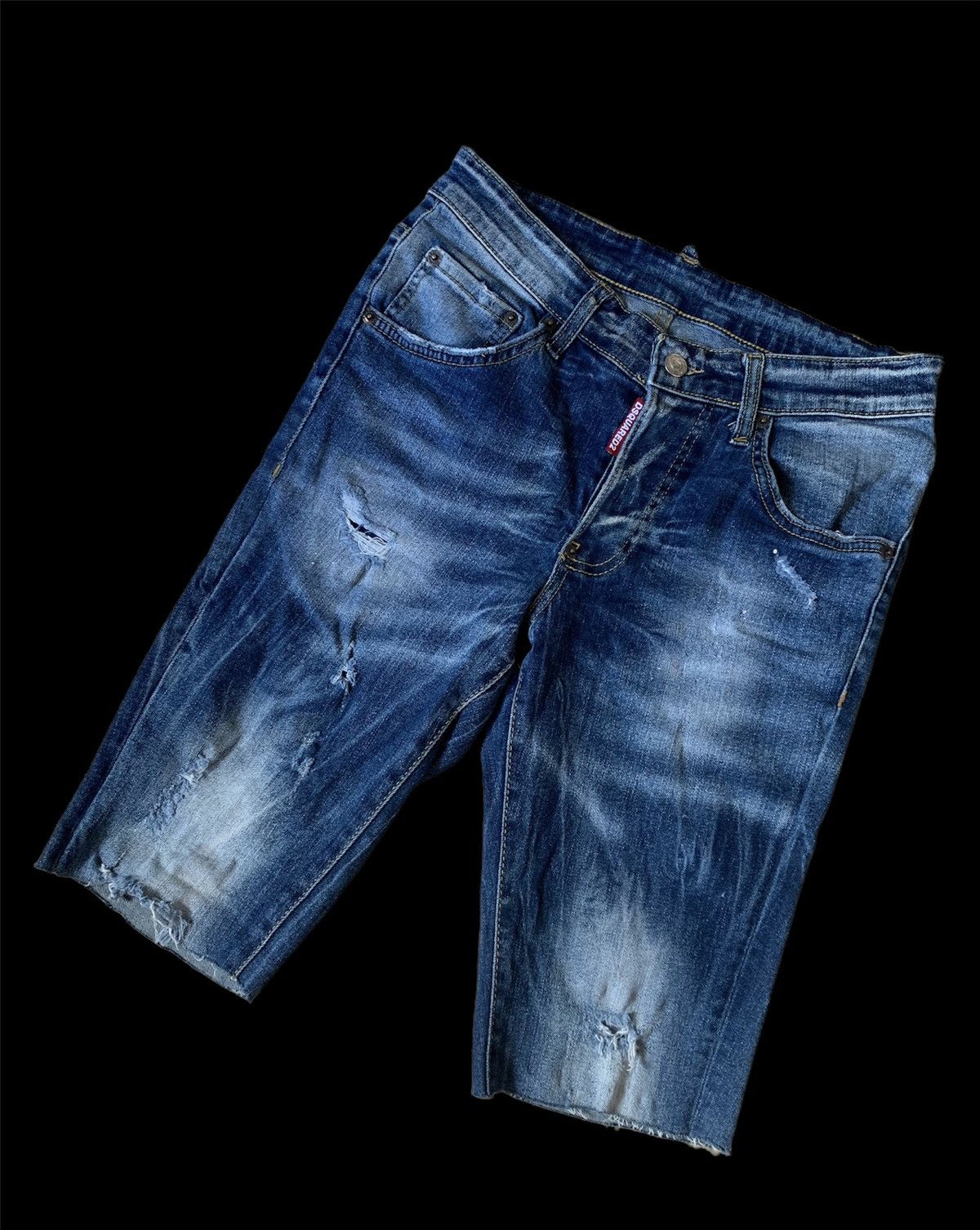 パンツ Dsquared damaged denim jeans jorts Dsquared damaged denim jeans jorts - メルカリ
