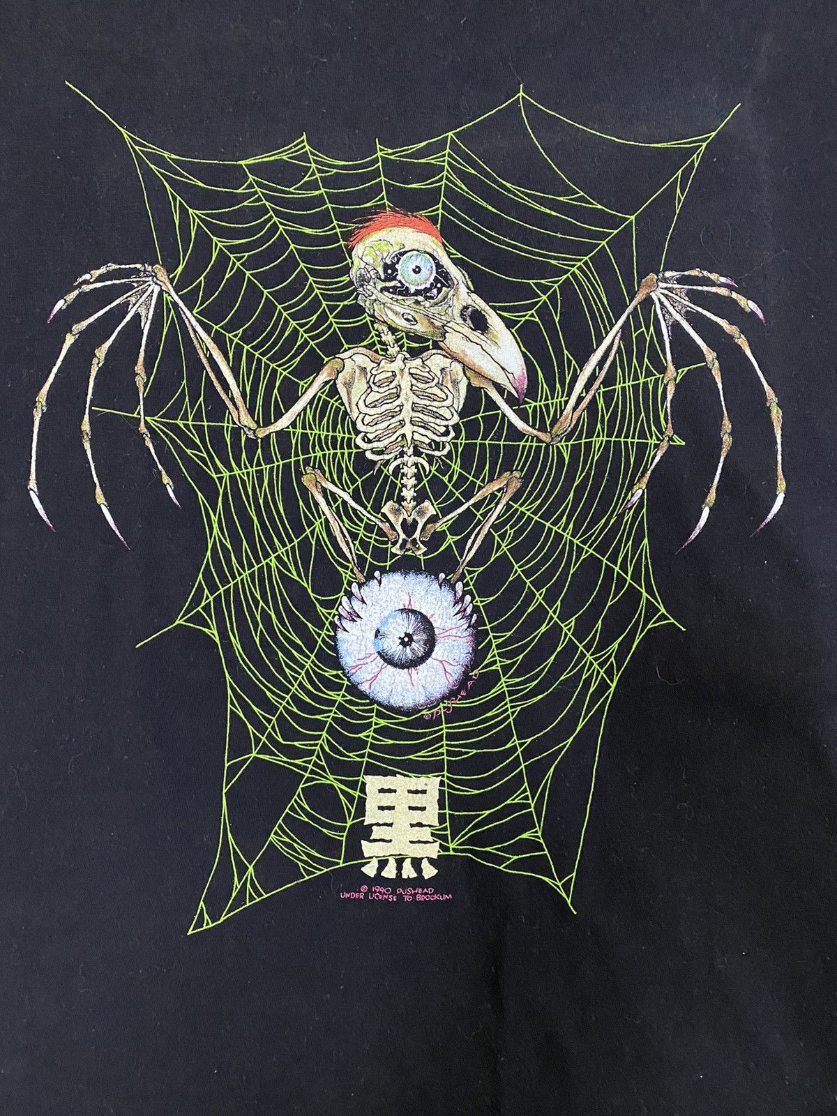 Vintage vintage 1990 PUSHEAD artwork drawing rock promo t-shirts Size US XL / EU 56 / 4 - 3 Thumbnail