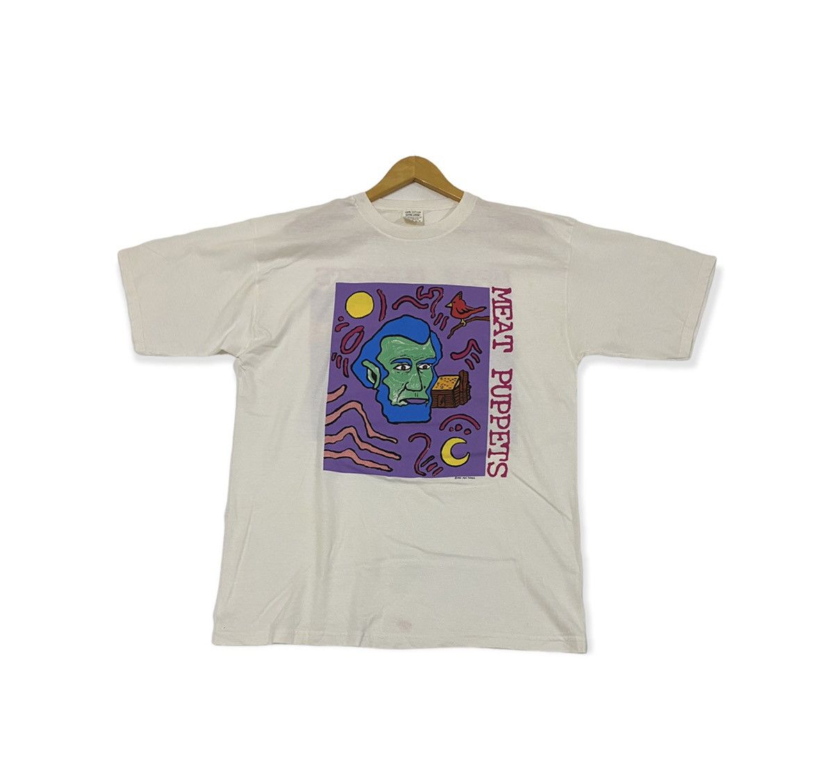 Vintage vintage 1990 MEAT PUPPETS grunge rock album promo t-shirts Size US XL / EU 56 / 4 - 1 Thumbnail