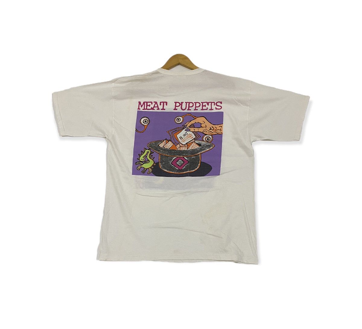 Vintage vintage 1990 MEAT PUPPETS grunge rock album promo t-shirts Size US XL / EU 56 / 4 - 2 Thumbnail