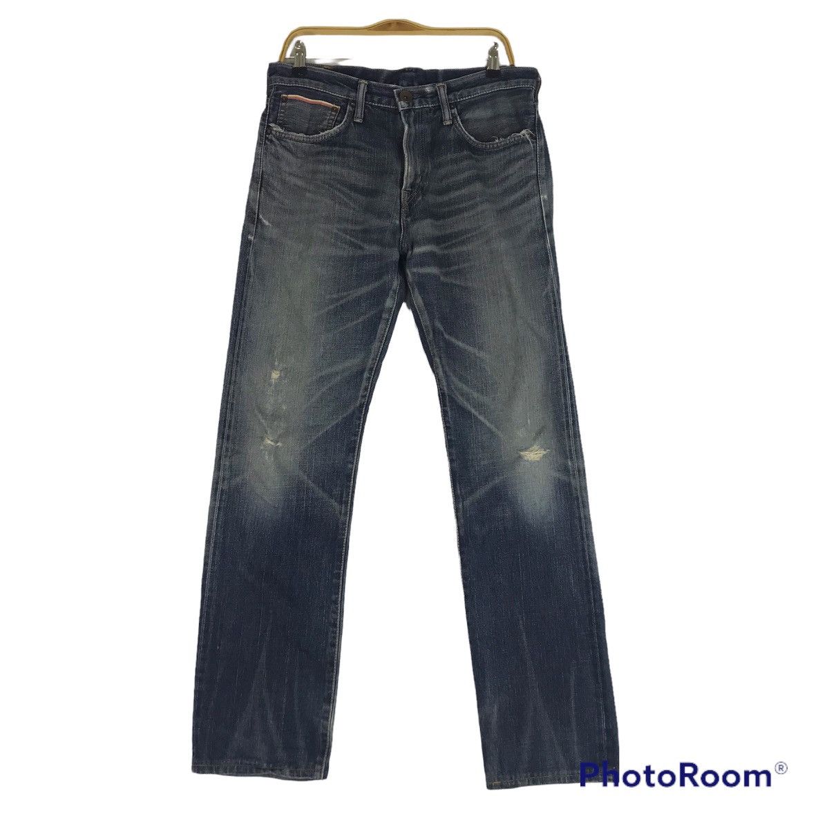 EDWIN DISTRESSED REDLINE MADE IN JAPAN DENIM PANTS
