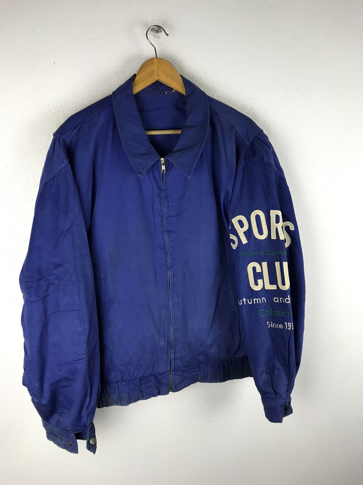Japanese Brand × Vintage Vintage Milano Connection Sports Club Bomber Jacket - Blue Size US L / EU 52-54 / 3 - 3 Thumbnail