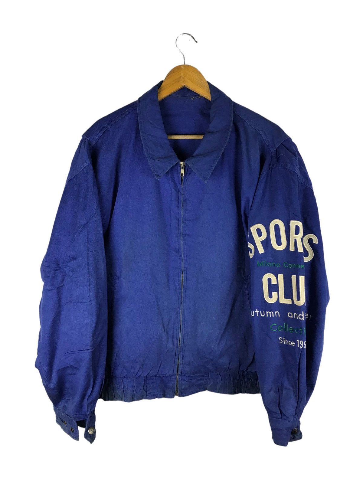 Japanese Brand × Vintage Vintage Milano Connection Sports Club Bomber Jacket - Blue Size US L / EU 52-54 / 3 - 1 Thumbnail