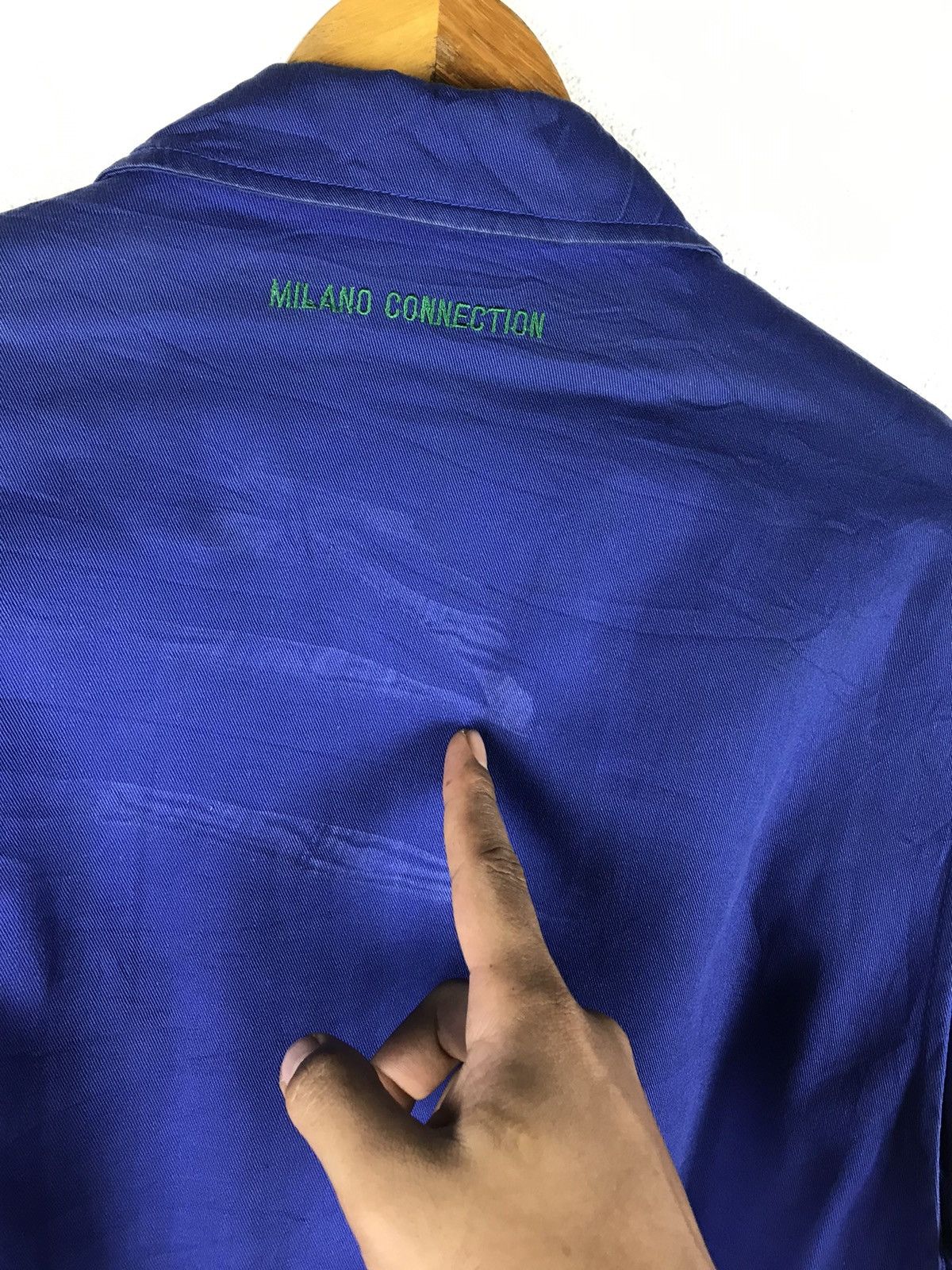 Japanese Brand × Vintage Vintage Milano Connection Sports Club Bomber Jacket - Blue Size US L / EU 52-54 / 3 - 7 Thumbnail
