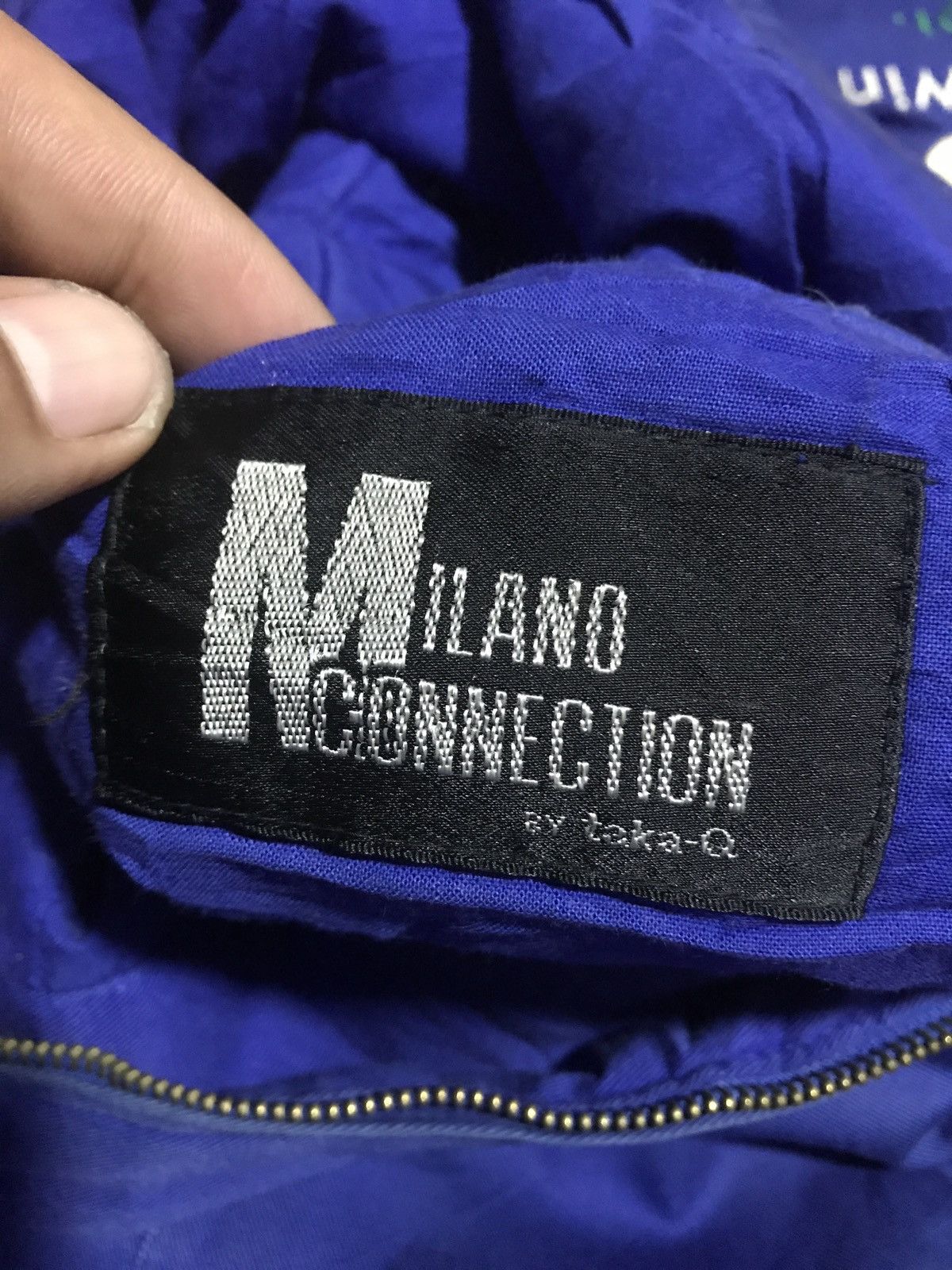 Japanese Brand × Vintage Vintage Milano Connection Sports Club Bomber Jacket - Blue Size US L / EU 52-54 / 3 - 8 Thumbnail
