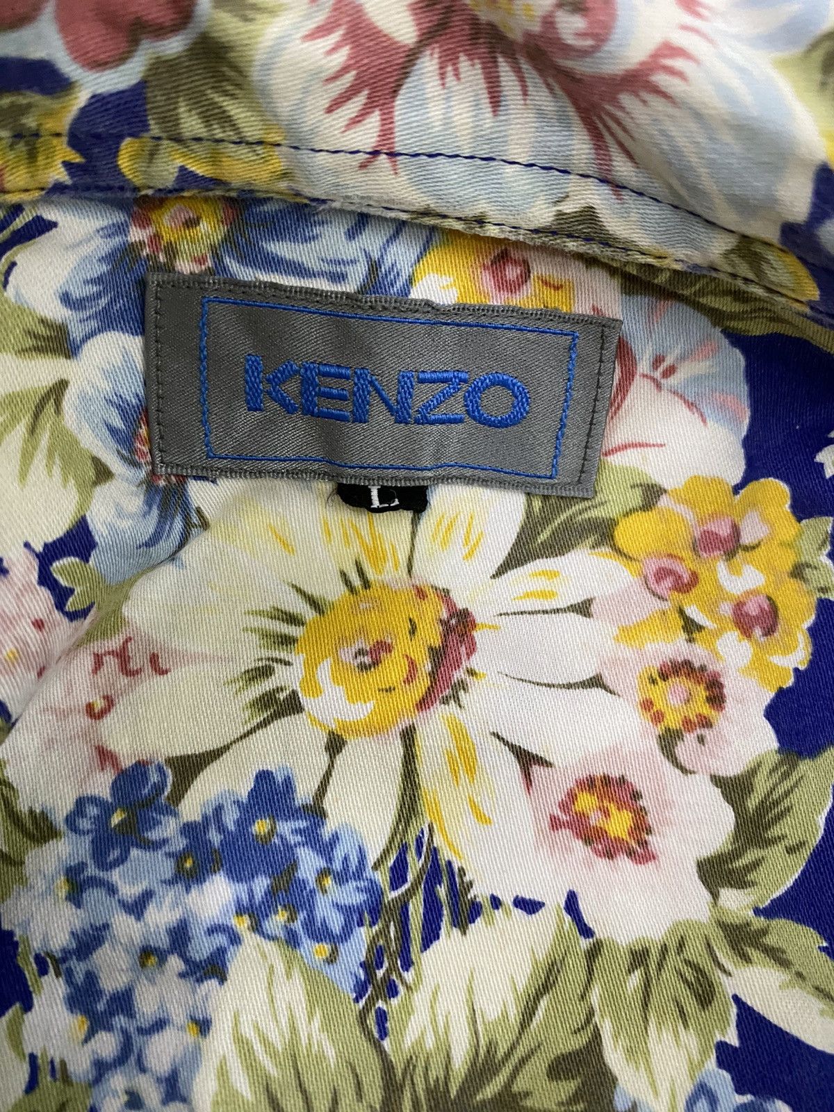Art Comes First Vintage Kenzo Fullprint Hawaiian Style Shirts Size US L / EU 52-54 / 3 - 7 Thumbnail
