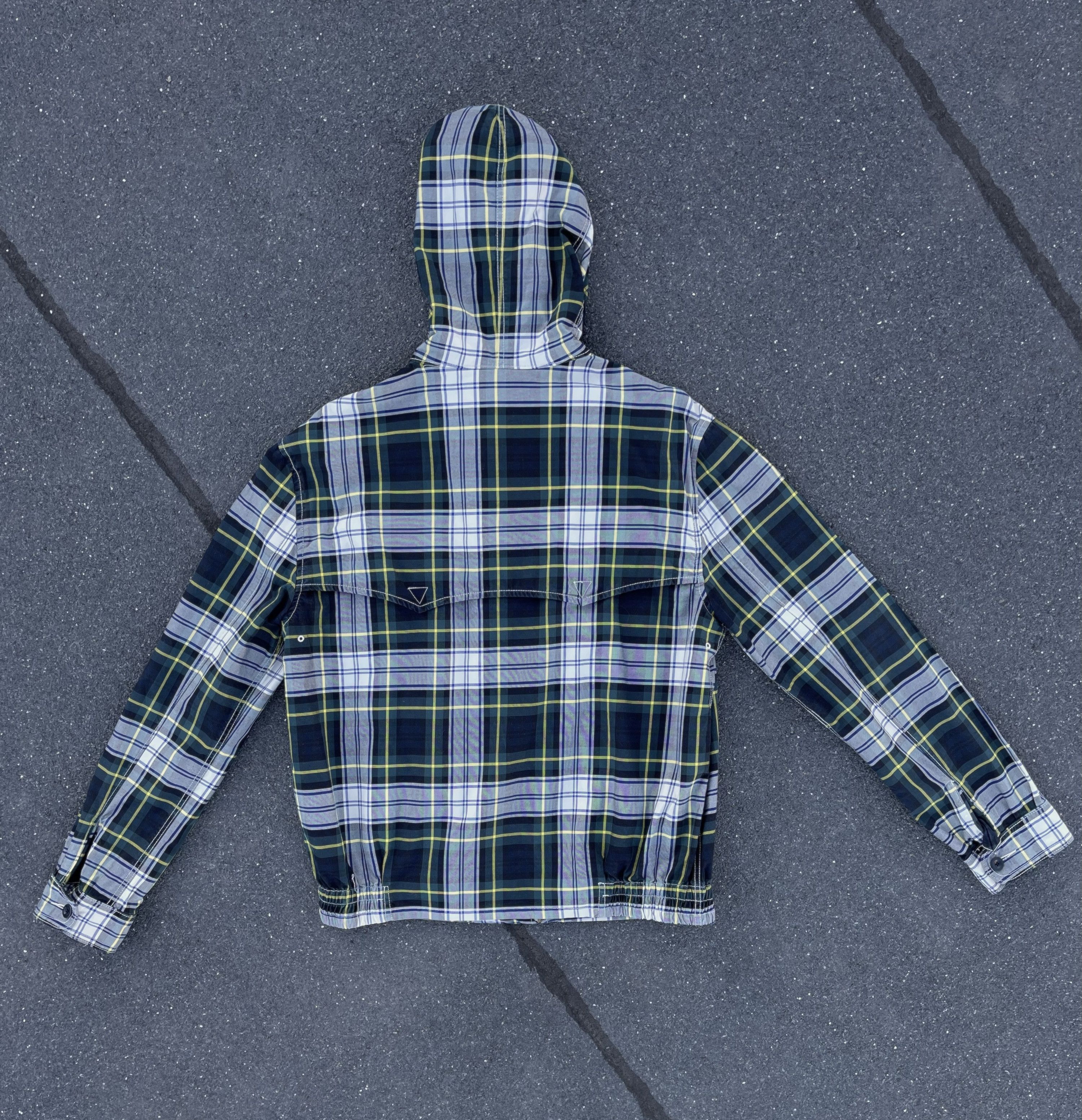 Polo Ralph Lauren Vintage Polo Ralph Lauren Green Tartan Checked Hooded Jacket Size US M / EU 48-50 / 2 - 2 Thumbnail