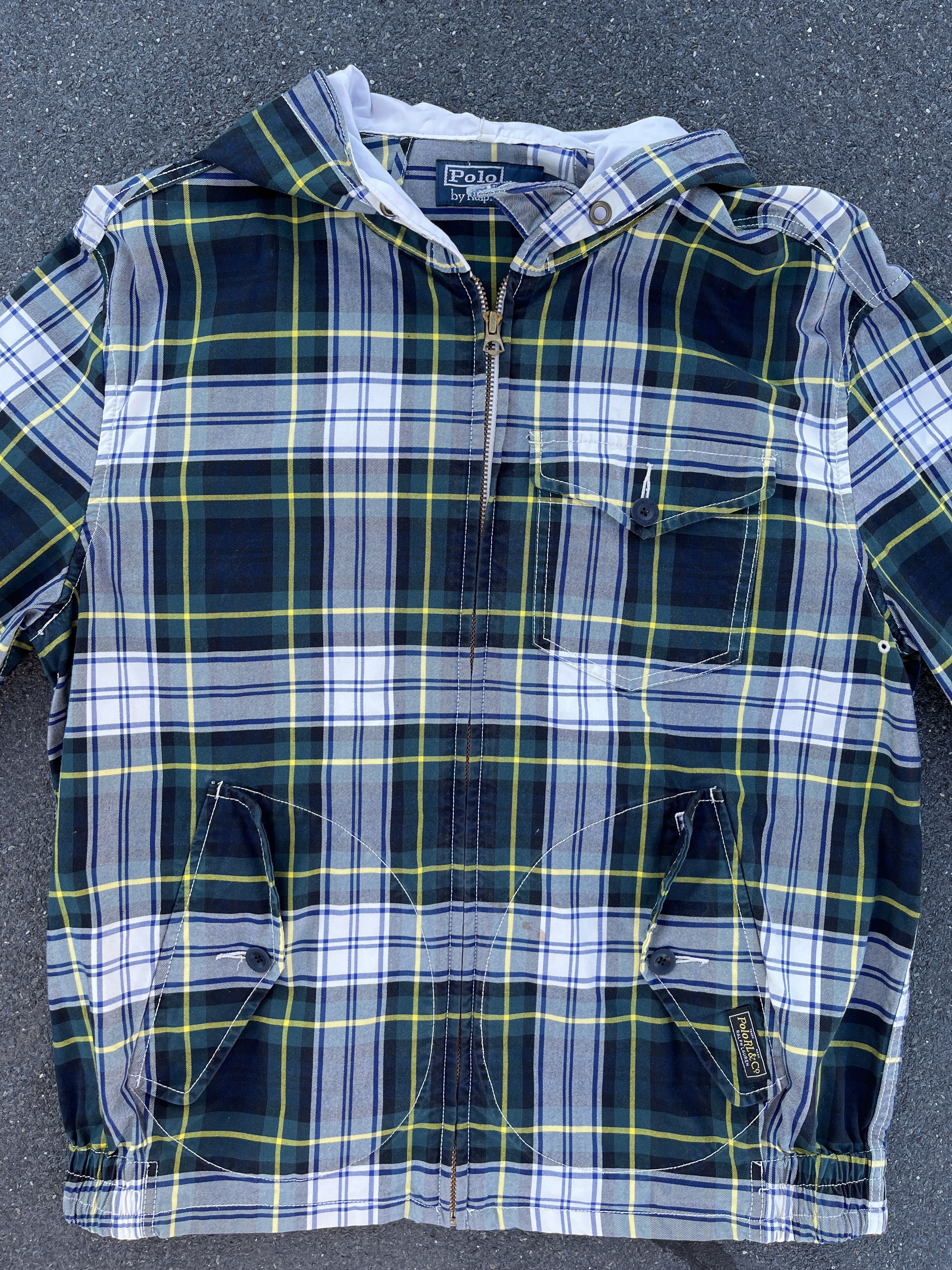 Polo Ralph Lauren Vintage Polo Ralph Lauren Green Tartan Checked Hooded Jacket Size US M / EU 48-50 / 2 - 4 Thumbnail