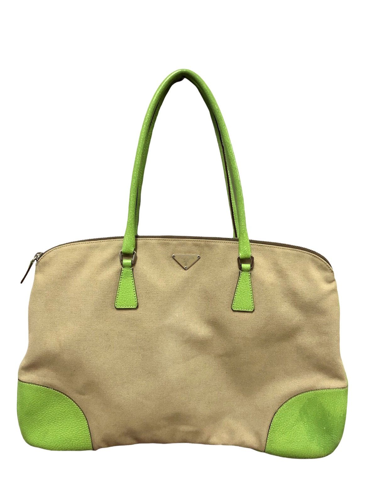 Prada AUTHENTIC PRADA SHOULDER BEIGE CANVAS X VINTAGE Size ONE SIZE - 1 Thumbnail