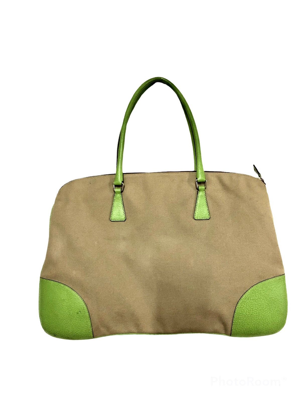 Prada AUTHENTIC PRADA SHOULDER BEIGE CANVAS X VINTAGE Size ONE SIZE - 6 Thumbnail