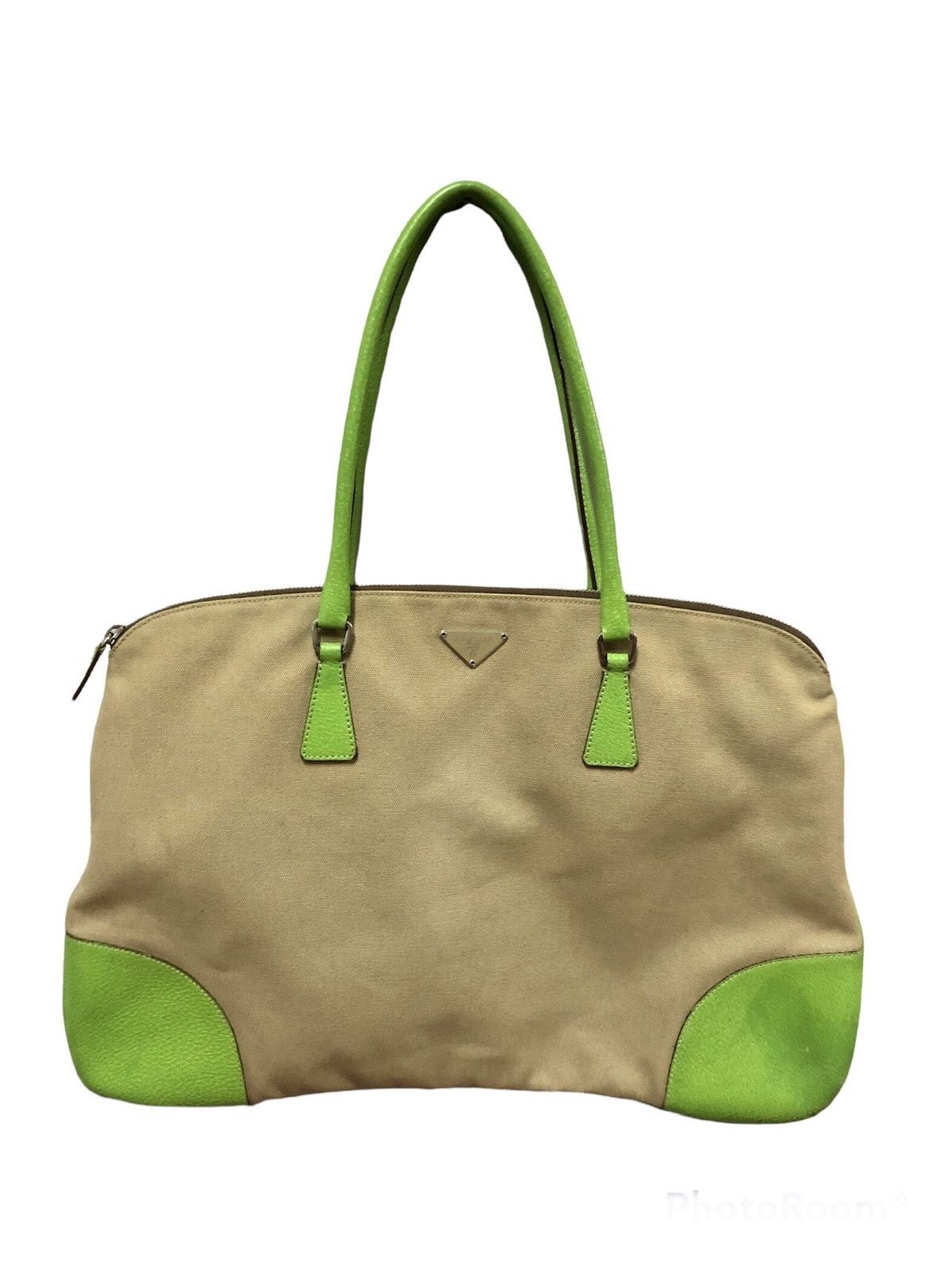 Prada AUTHENTIC PRADA SHOULDER BEIGE CANVAS X VINTAGE Size ONE SIZE - 2 Thumbnail
