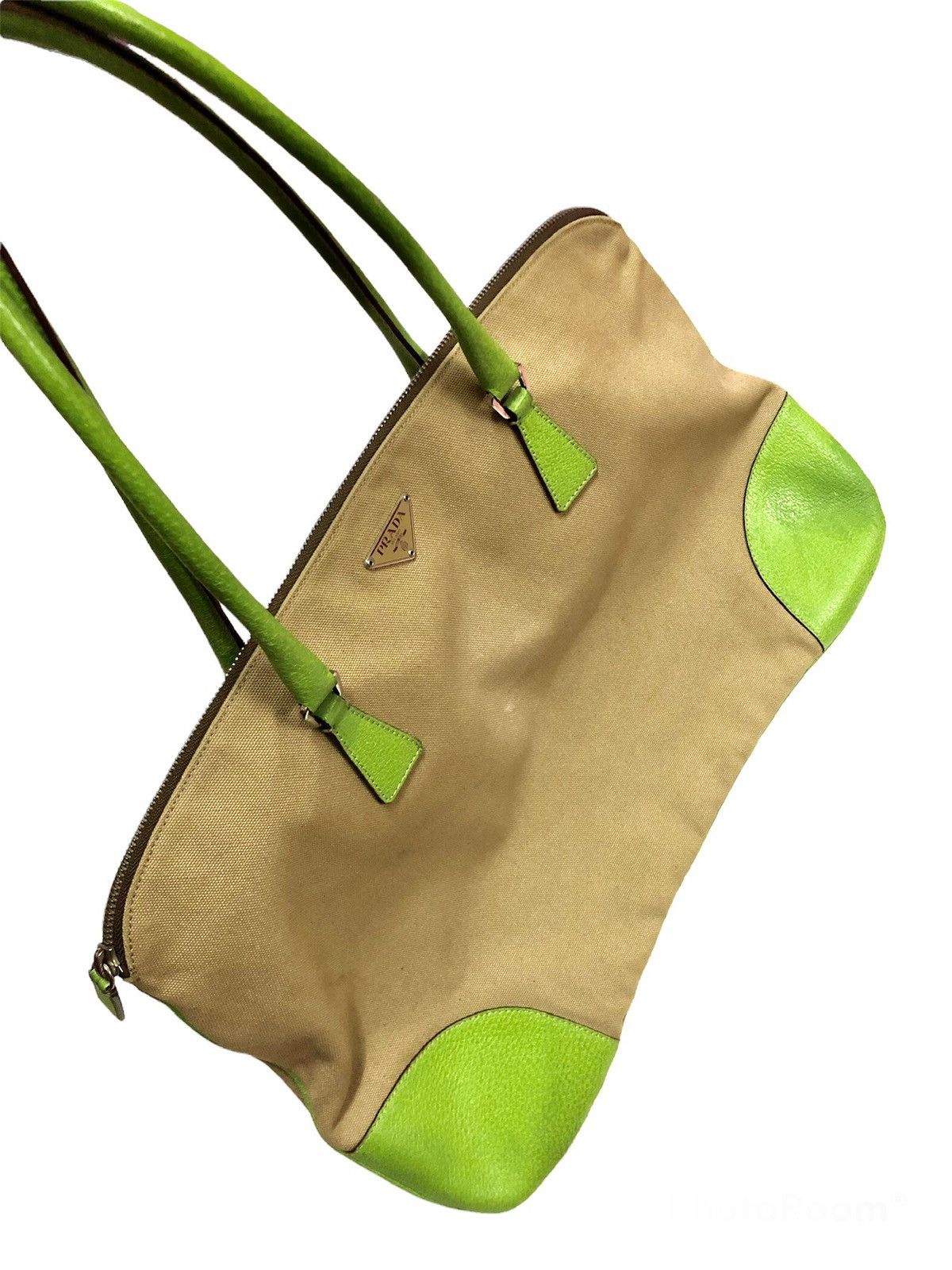 Prada AUTHENTIC PRADA SHOULDER BEIGE CANVAS X VINTAGE Size ONE SIZE - 4 Thumbnail