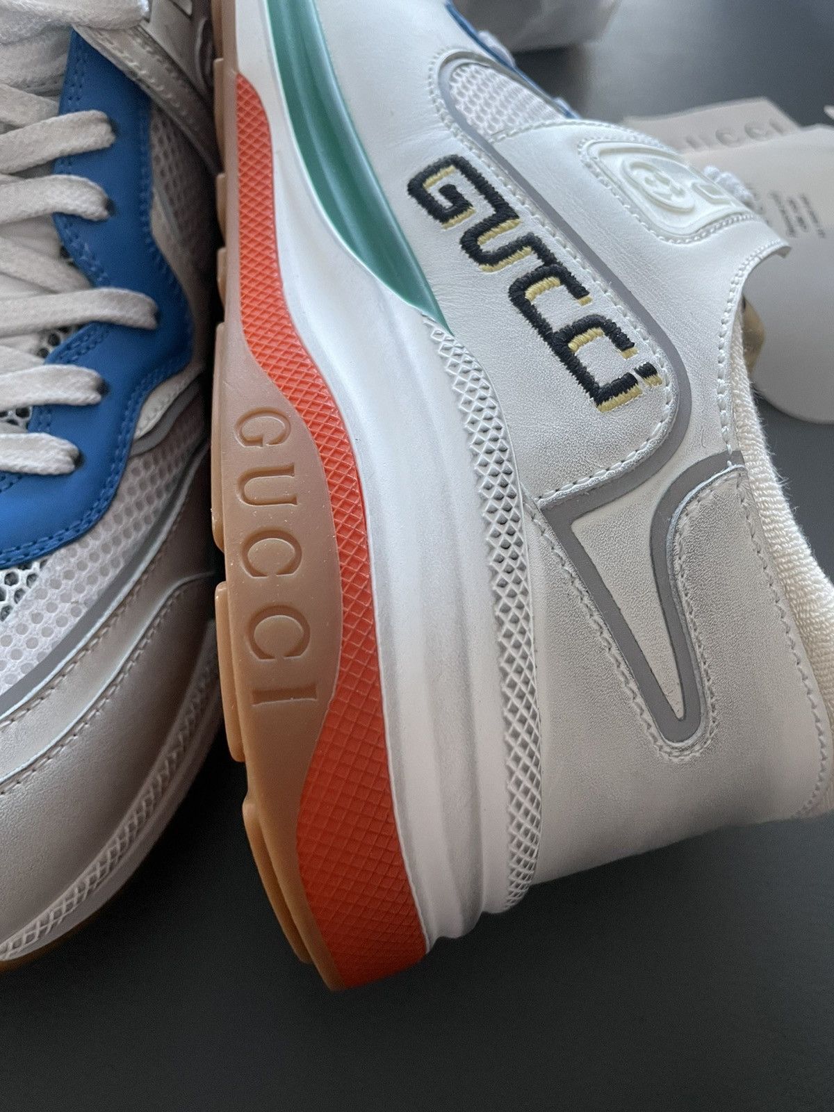 Gucci NEW Limited Edition Rare Super Runway Gucci Logo Sneakers Size US 11.5 / EU 44-45 - 15 Thumbnail