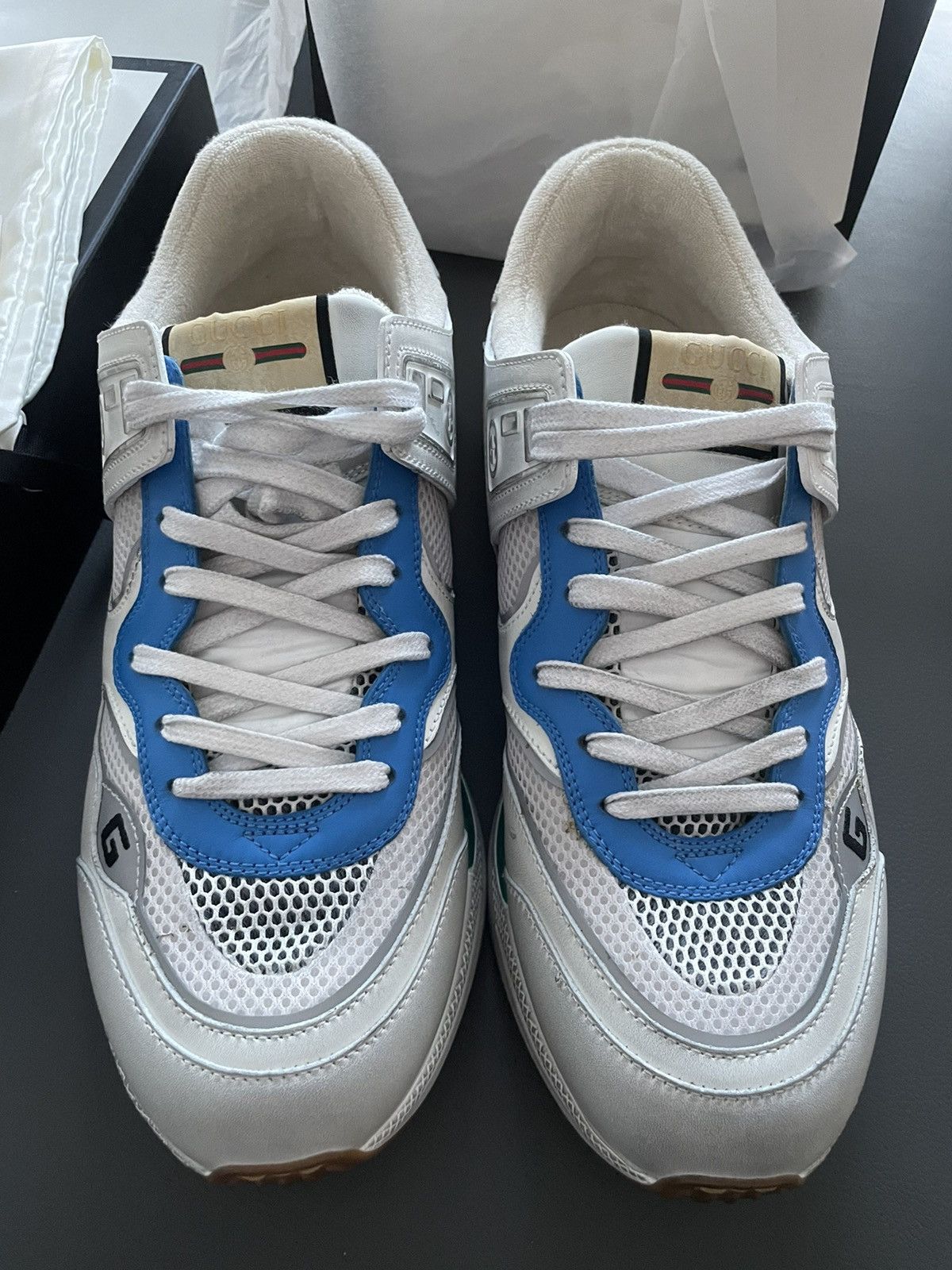 Gucci NEW Limited Edition Rare Super Runway Gucci Logo Sneakers Size US 11.5 / EU 44-45 - 23 Thumbnail