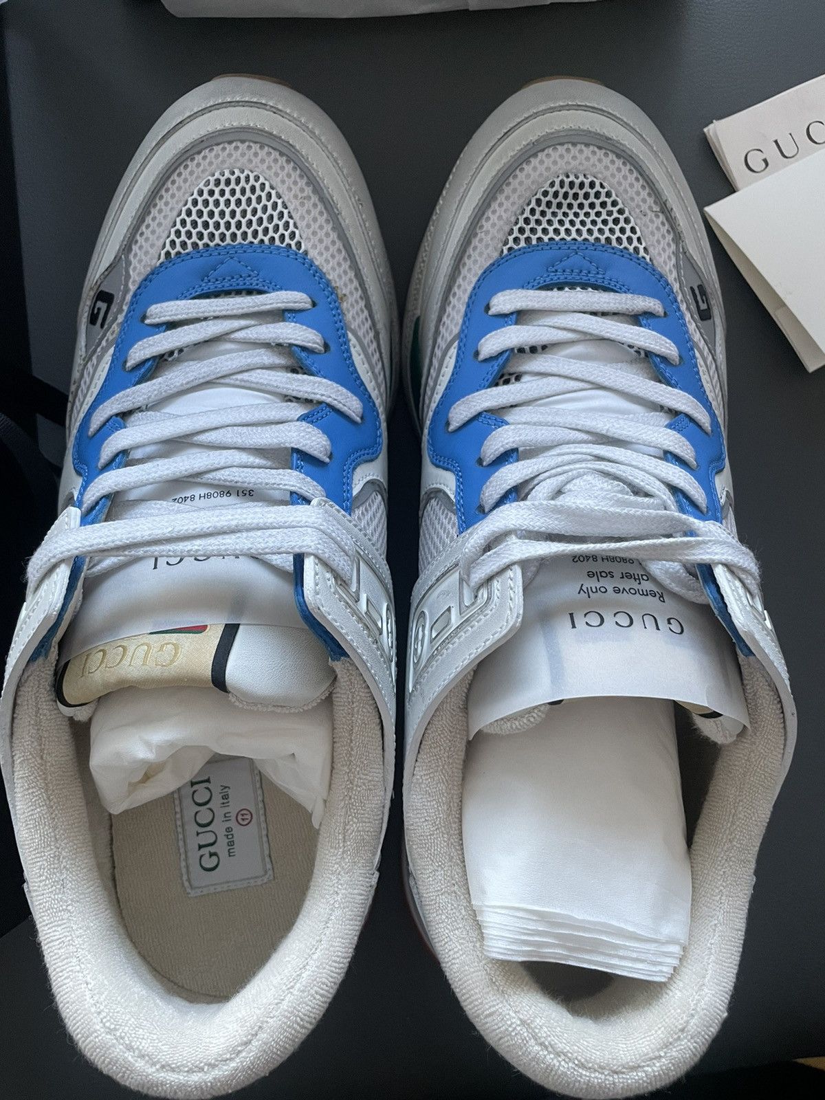 Gucci NEW Limited Edition Rare Super Runway Gucci Logo Sneakers Size US 11.5 / EU 44-45 - 9 Thumbnail