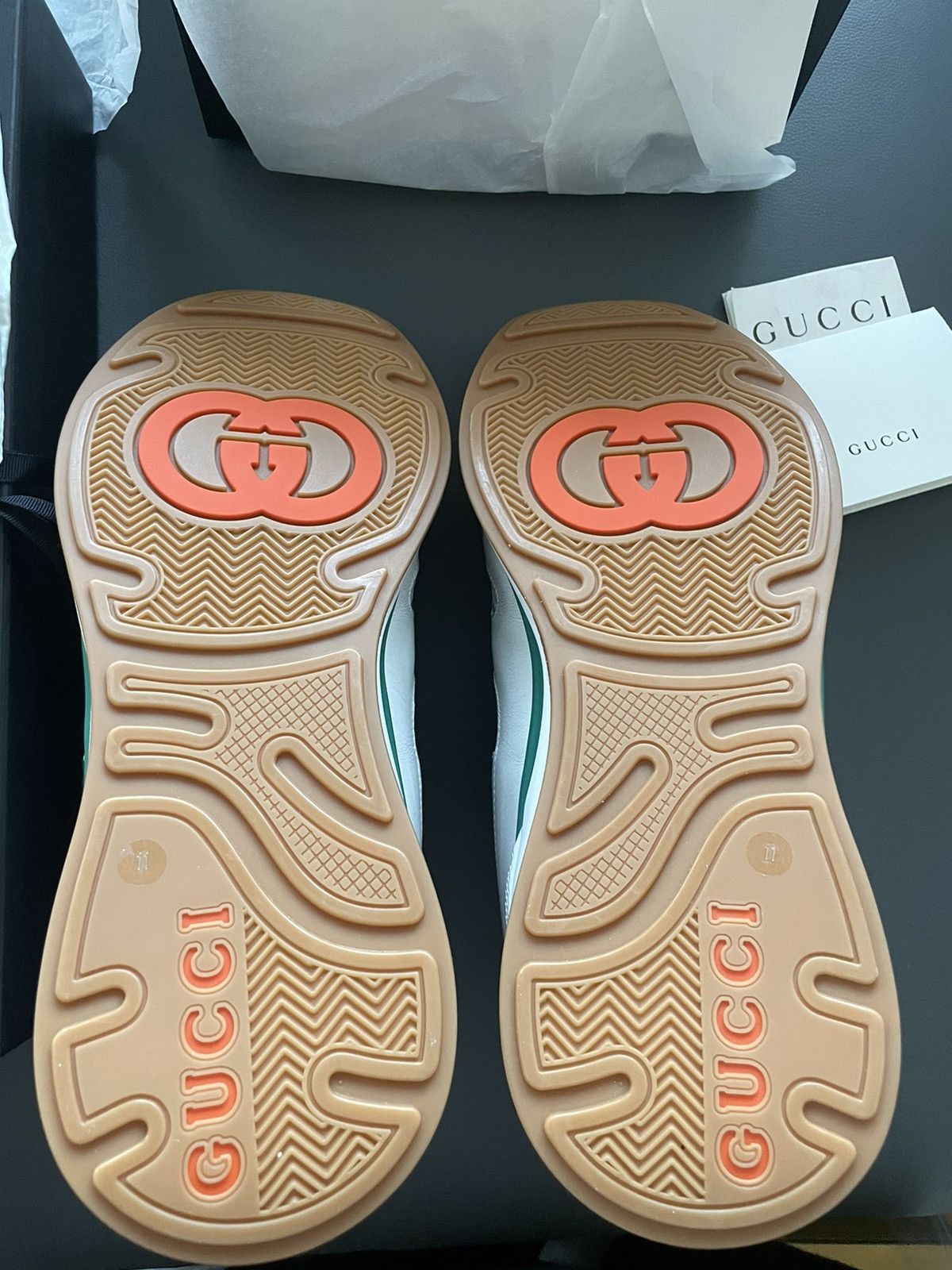 Gucci NEW Limited Edition Rare Super Runway Gucci Logo Sneakers Size US 11.5 / EU 44-45 - 5 Thumbnail