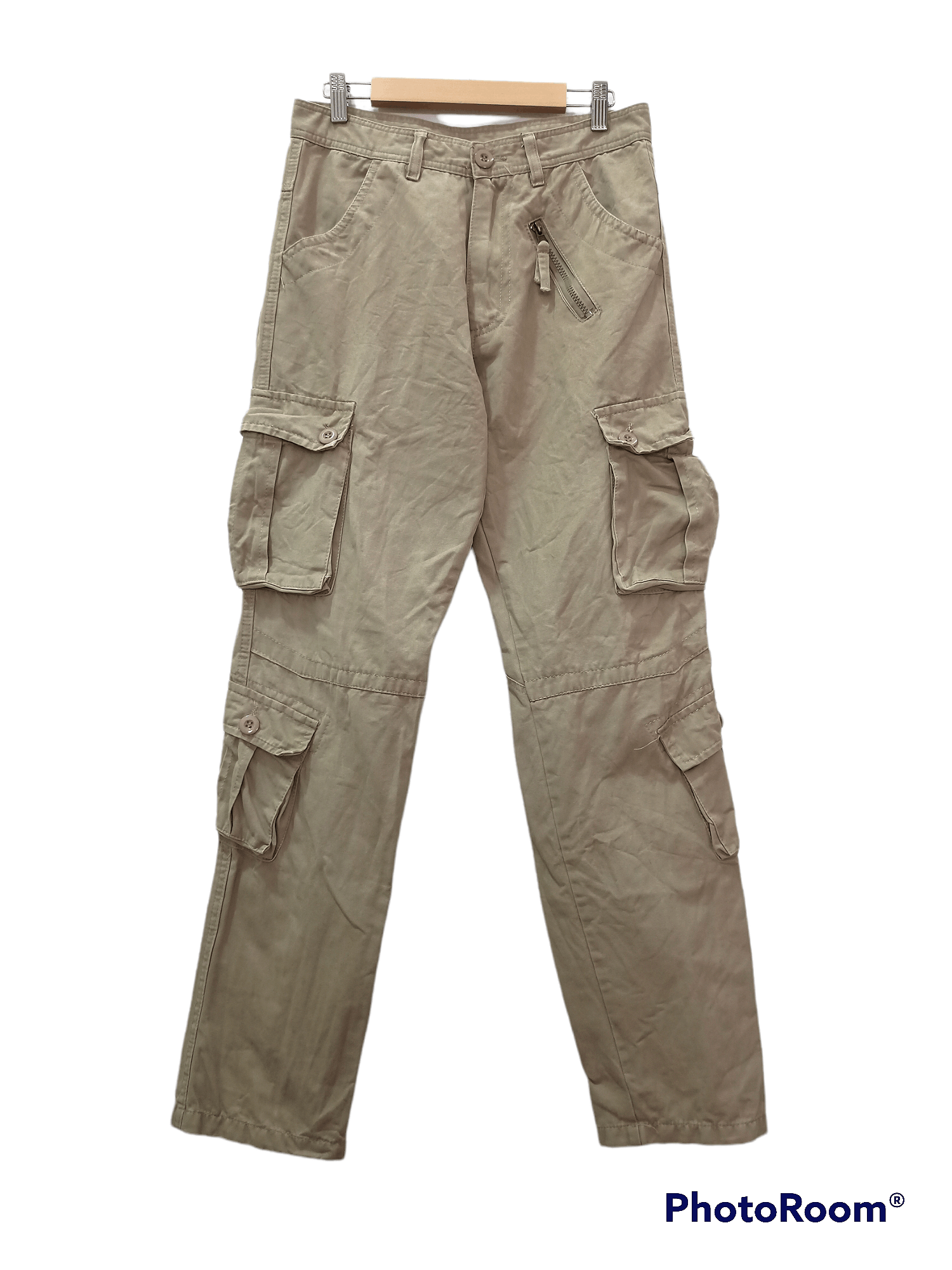 image of Seditionaries Multi Pocket Tactical Cargo Pants in Khaki, Men's (Size 30)