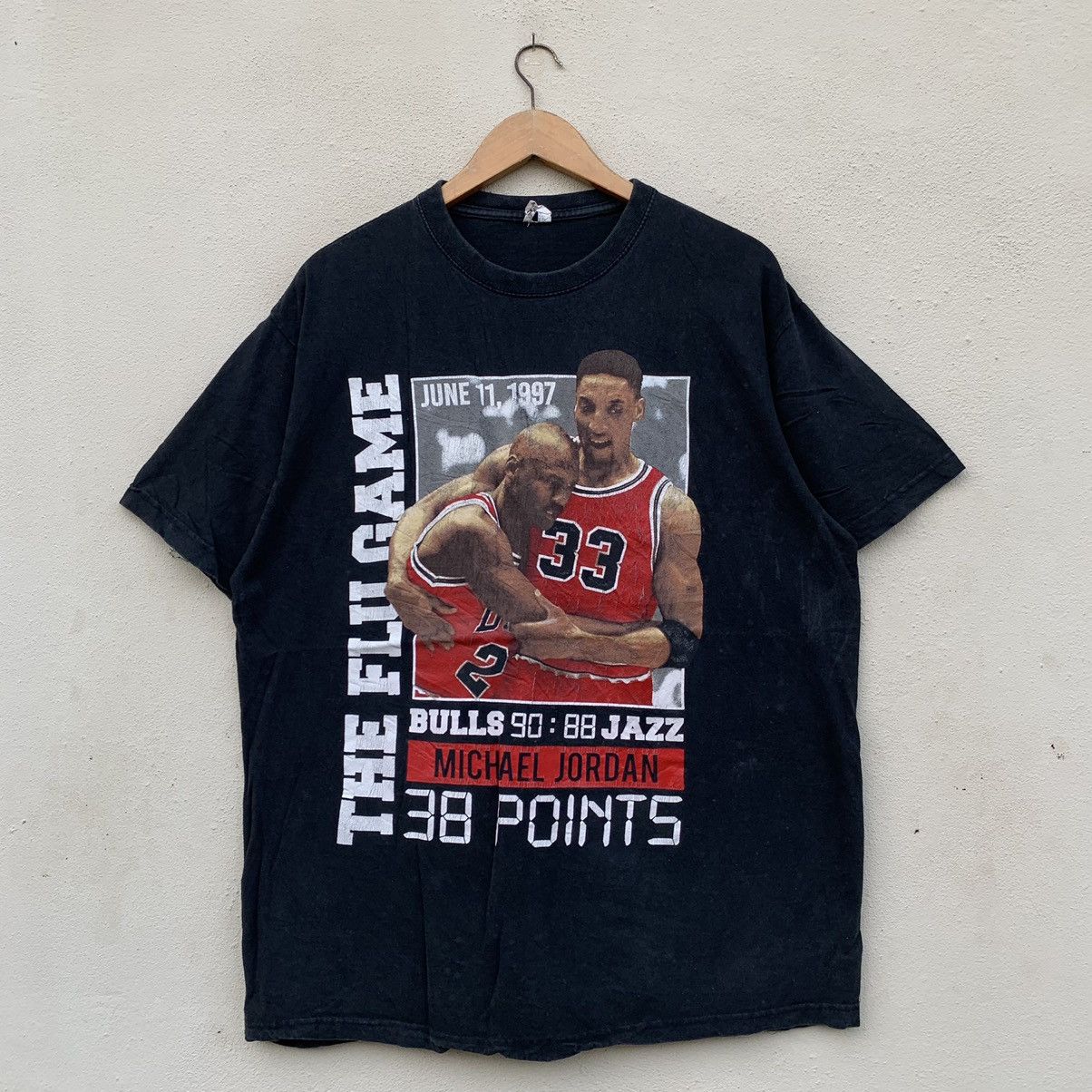 NBA × Vintage Vintage MICHAEL JORDAN CHICAGO BULLS MATCH POINT T-shirt Size US XL / EU 56 / 4 - 1 Thumbnail