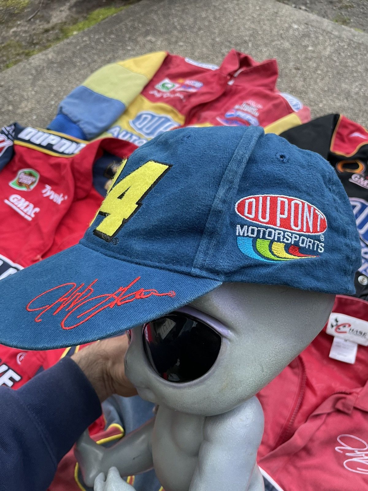 NASCAR 90s Vintage JEFF GORDON Dad Hat NASCAR racing cap sportswear Size ONE SIZE - 2 Thumbnail