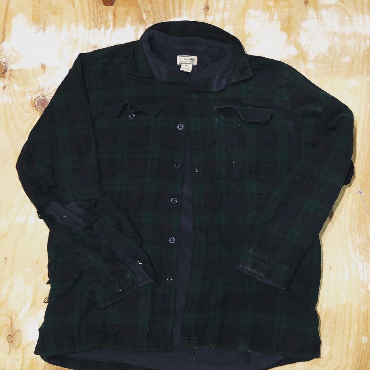 L.L. Bean Vintage L.L. Bean flannel button up pocket shirt outdoors Size US L / EU 52-54 / 3 - 2 Thumbnail