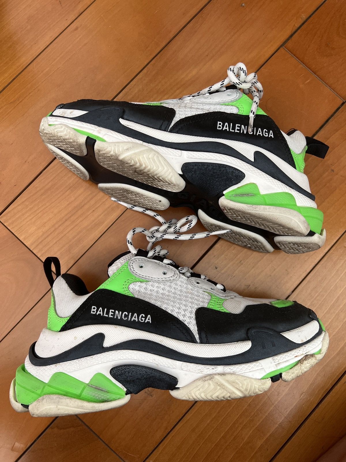 Balenciaga Balenciaga Triple S Trainer White Green Fluo Grailed