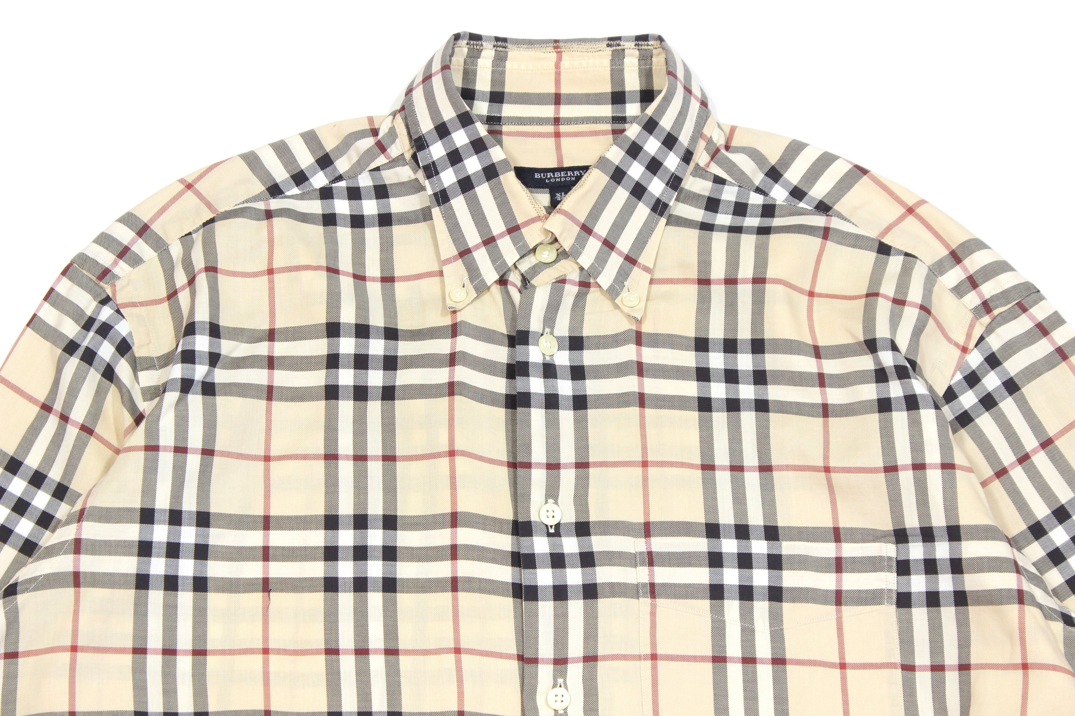 Burberry Iconic Nova Check Shirt Vintage Size US XL / EU 56 / 4 - 3 Thumbnail