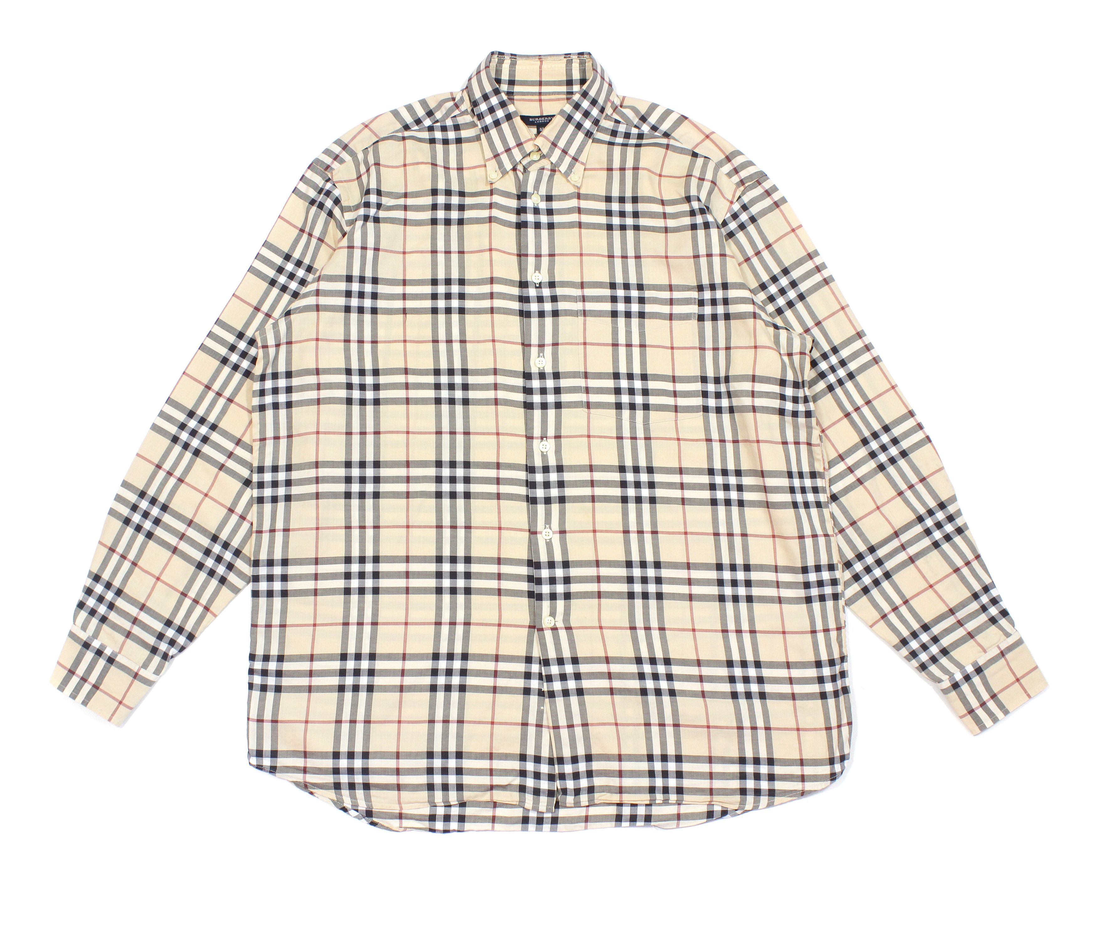 Burberry Iconic Nova Check Shirt Vintage Size US XL / EU 56 / 4 - 1 Thumbnail