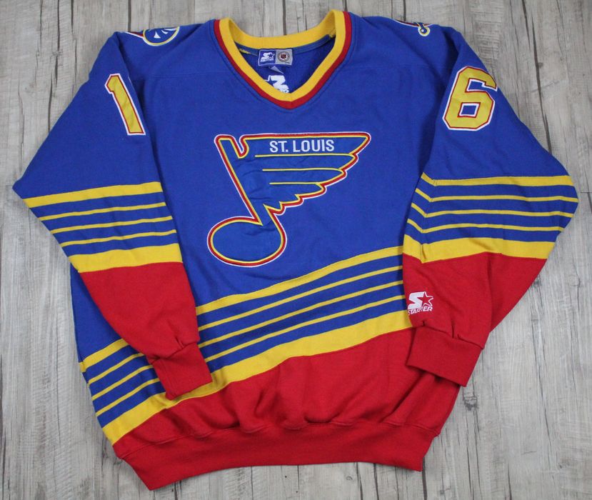Vintage St. Louis Blues Brett Hull Starter Hockey Jersey, Size