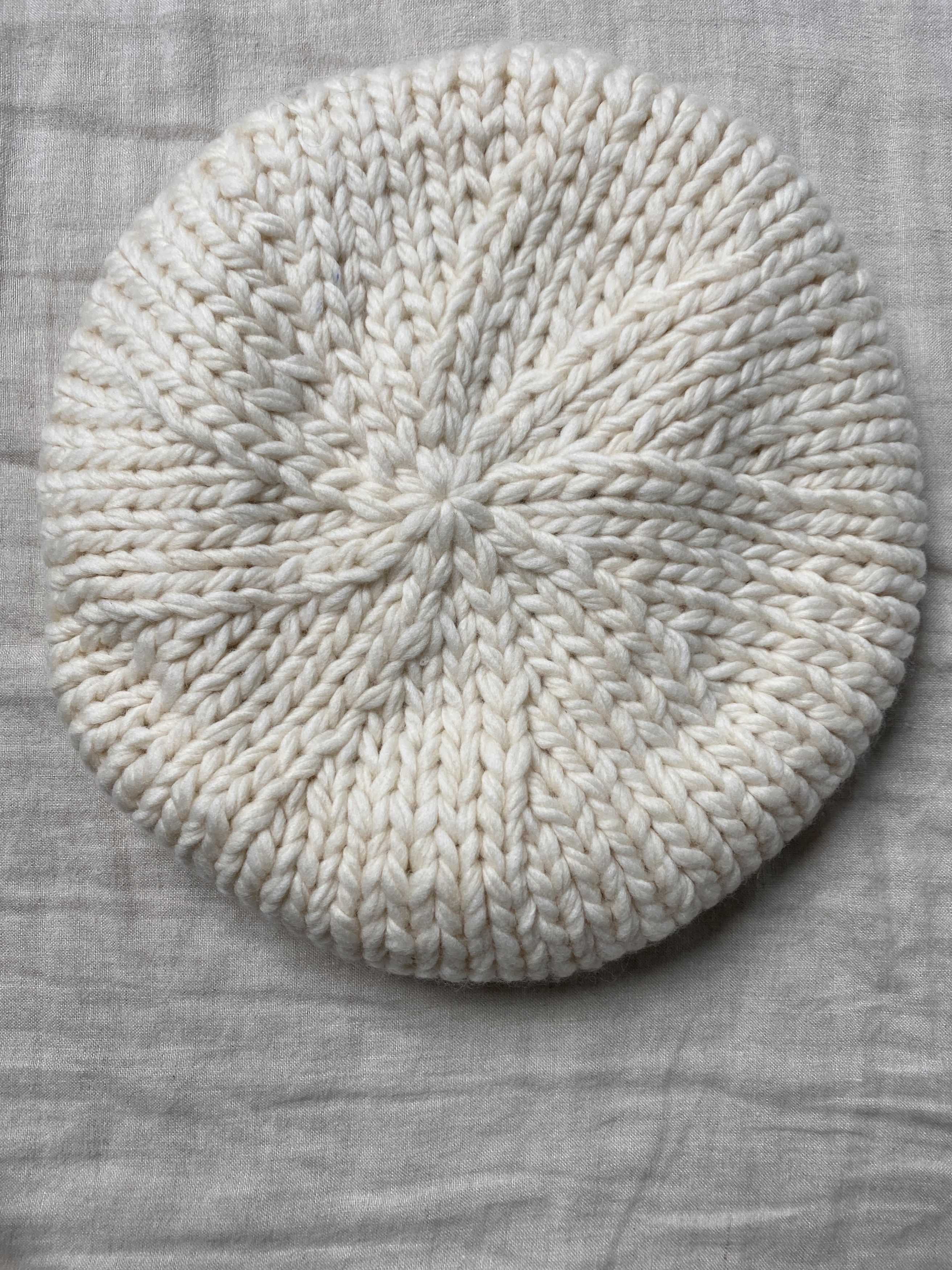 Jun Takahashi Knitted Beret cable (Off-White) wool Size ONE SIZE - 1 Thumbnail