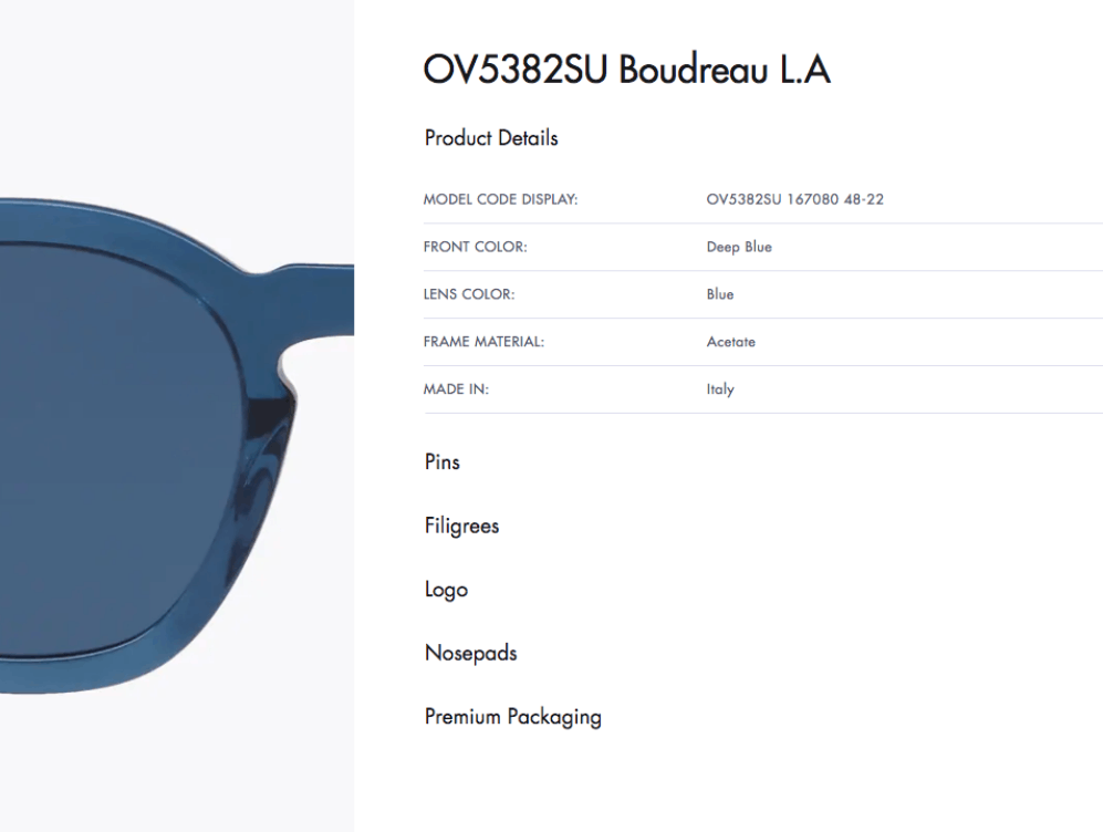 Oliver Peoples L.A Sunglasses Super Rare Find Color:Lg Denim/Smoke Grey Size ONE SIZE - 9 Thumbnail