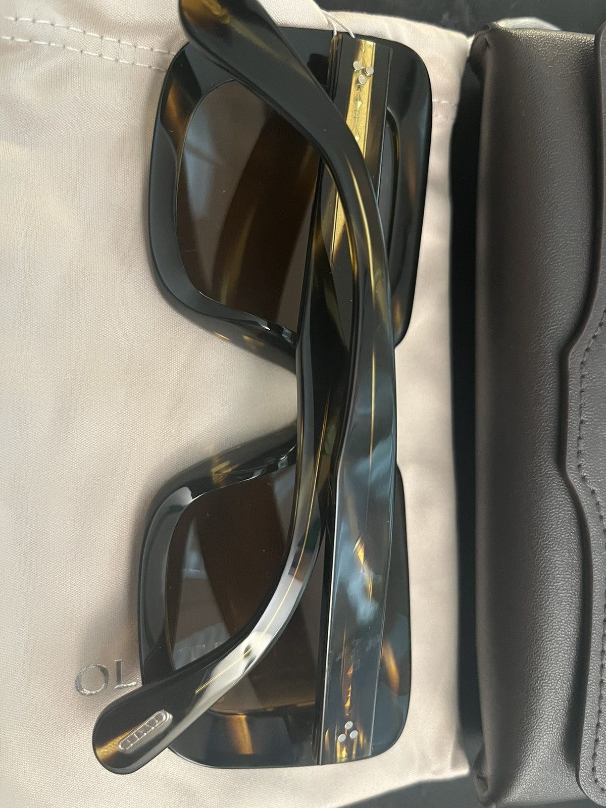 Oliver Peoples L.A Sunglasses Super Rare Find Color:Lg Denim/Smoke Grey Size ONE SIZE - 11 Thumbnail