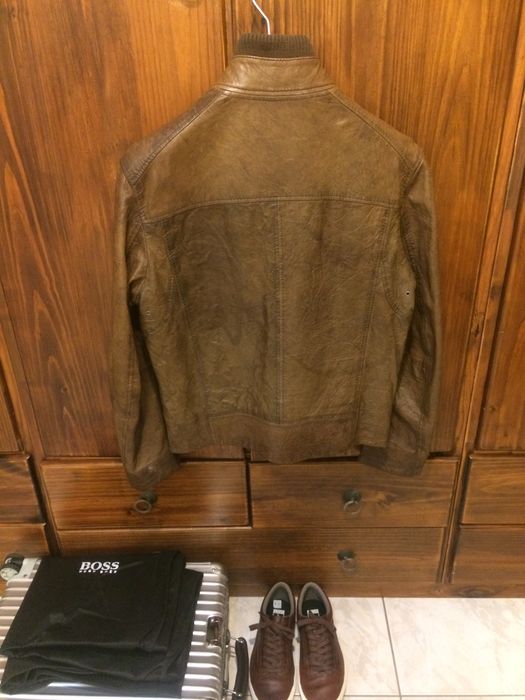 Hugo Boss hugo boss vintage leather jacket | Grailed