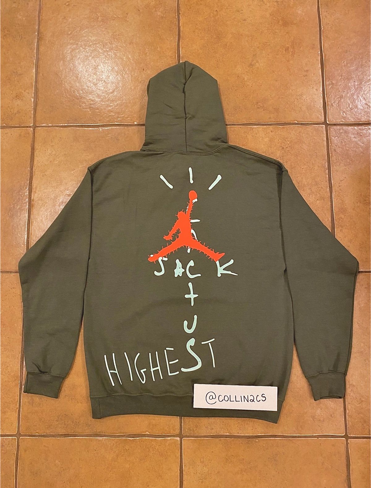 Pre-owned Jordan Brand Travis Scott Jordan Cactus Jack Highest Hoodie Olive In Green
