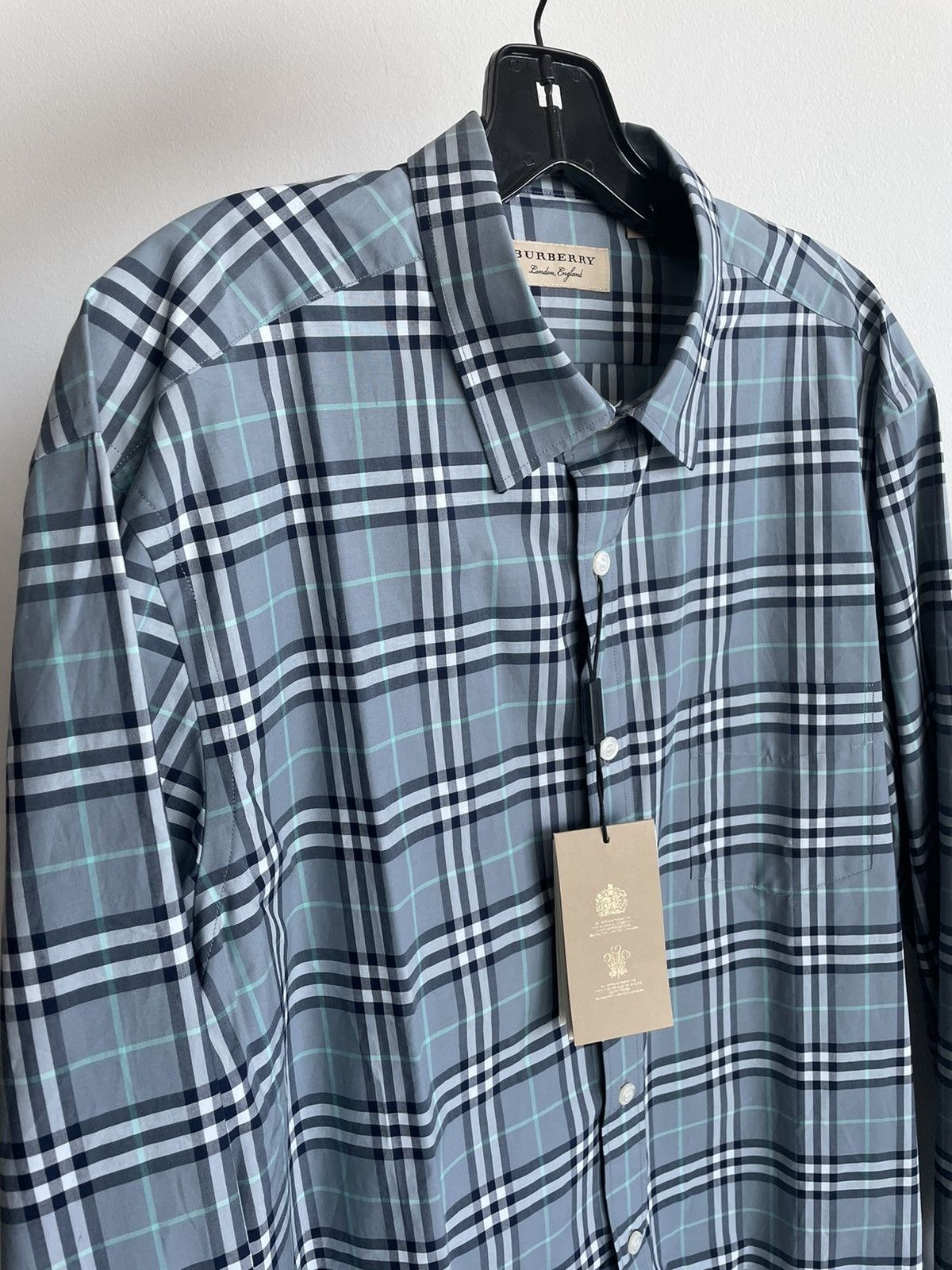 Burberry Brand New Rare British Classic Iconic Burberry Check Shirt Size US XL / EU 56 / 4 - 12 Thumbnail
