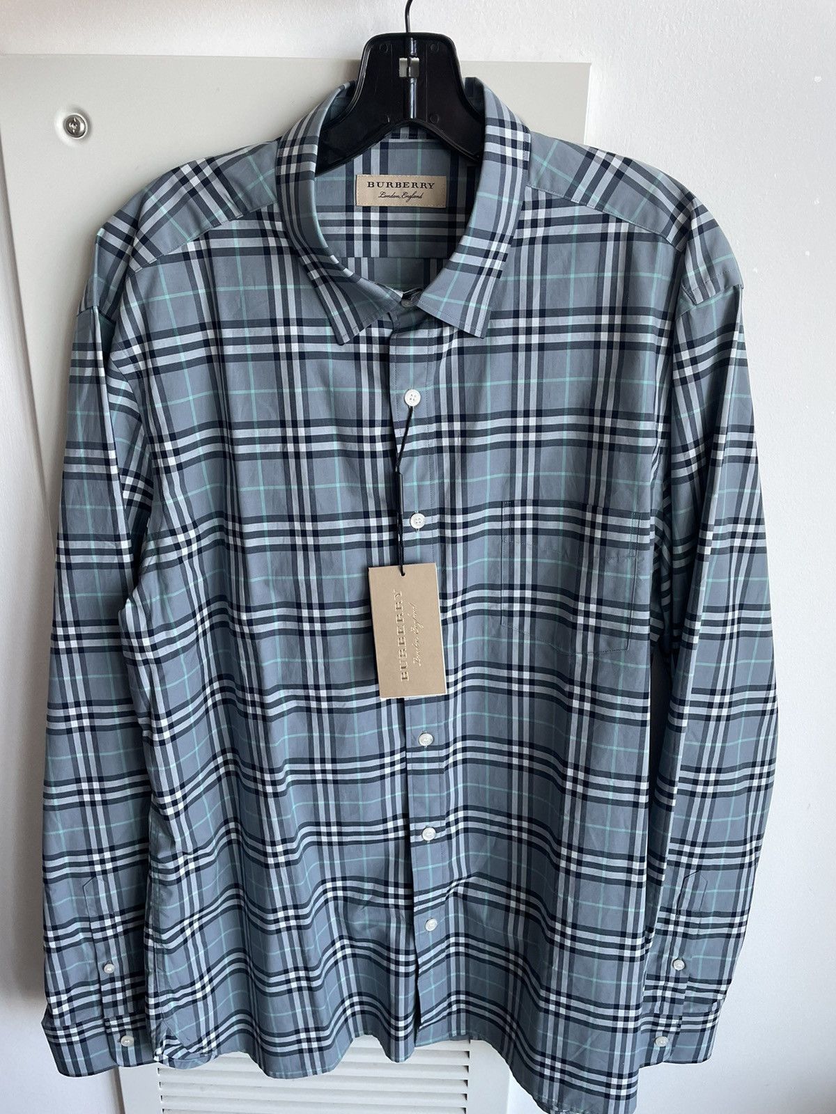 Burberry Brand New Rare British Classic Iconic Burberry Check Shirt Size US XL / EU 56 / 4 - 16 Thumbnail