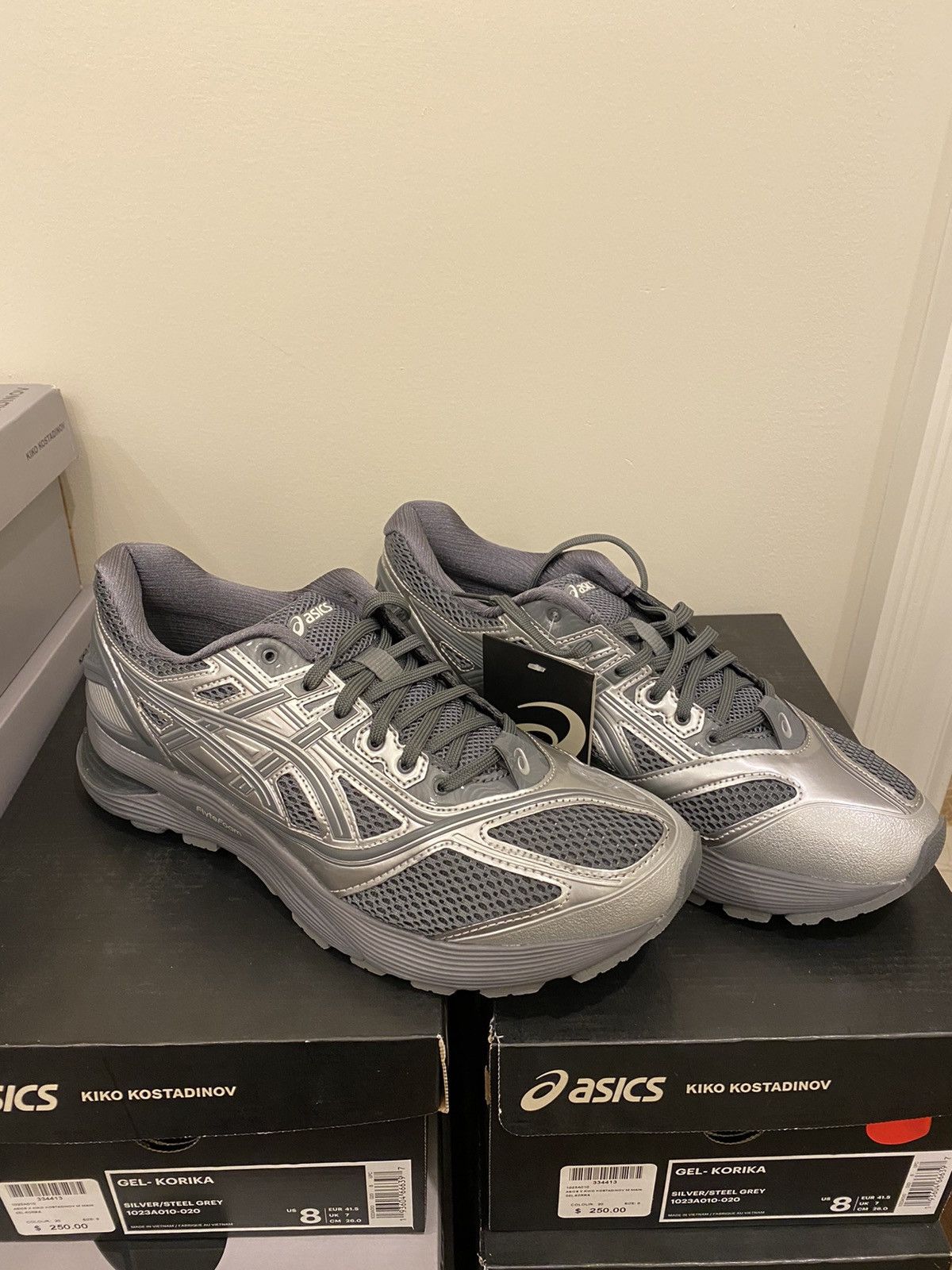 asics gel korika silver