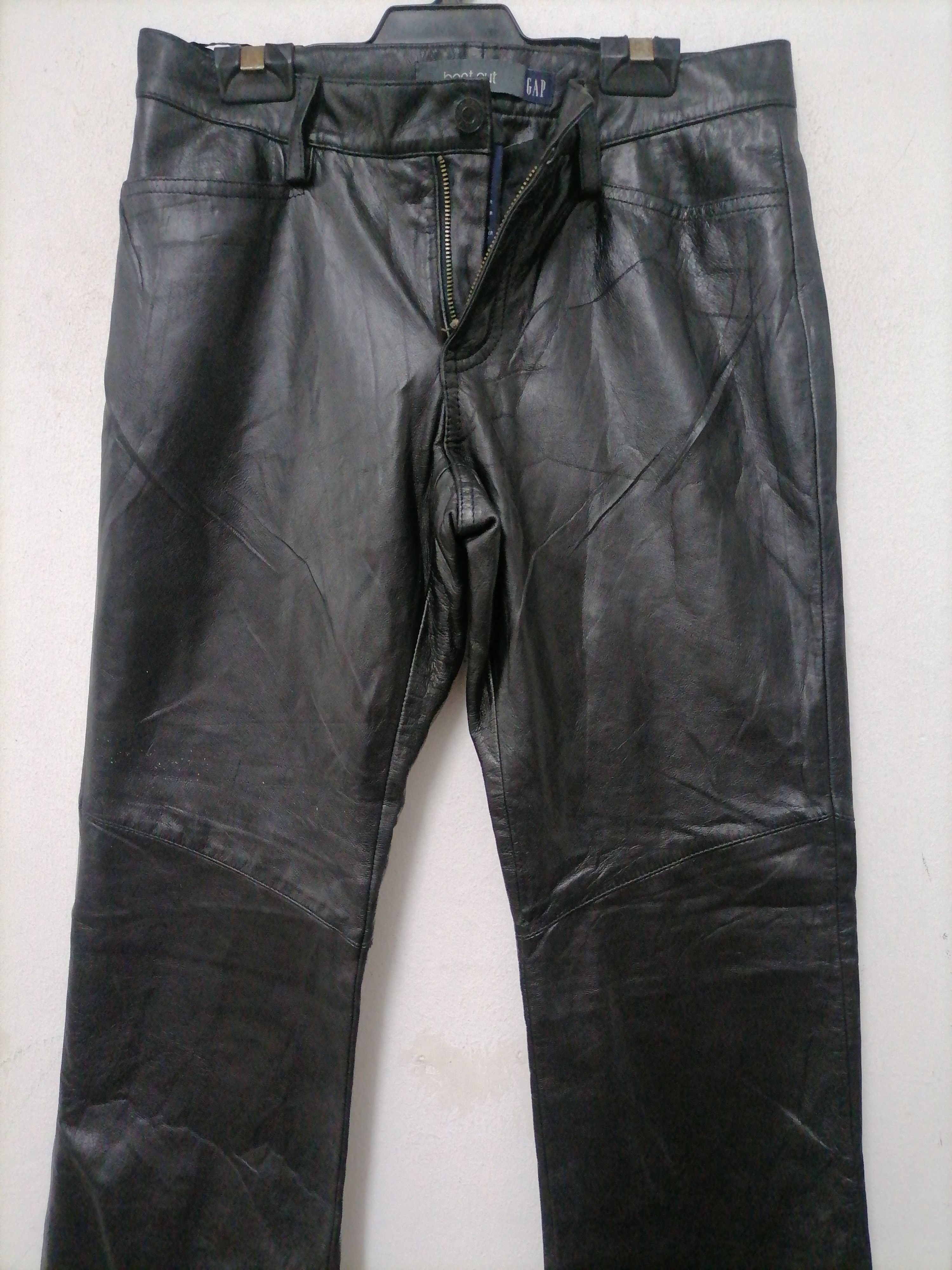 Gap × Genuine Leather Vintage Gap Bootcut Leather Pants Size US 26 / EU 42 - 3 Thumbnail
