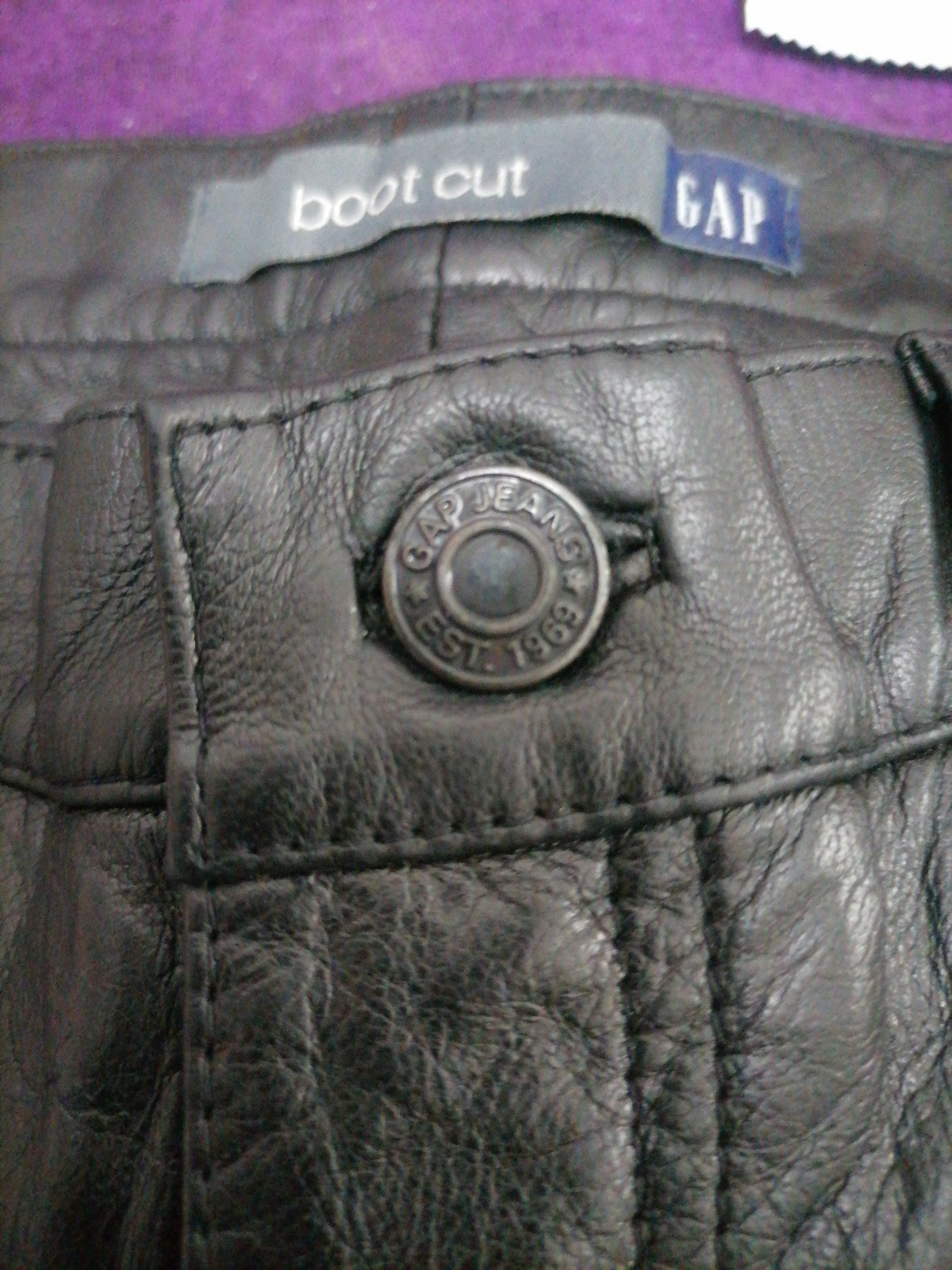 Gap × Genuine Leather Vintage Gap Bootcut Leather Pants Size US 26 / EU 42 - 6 Thumbnail