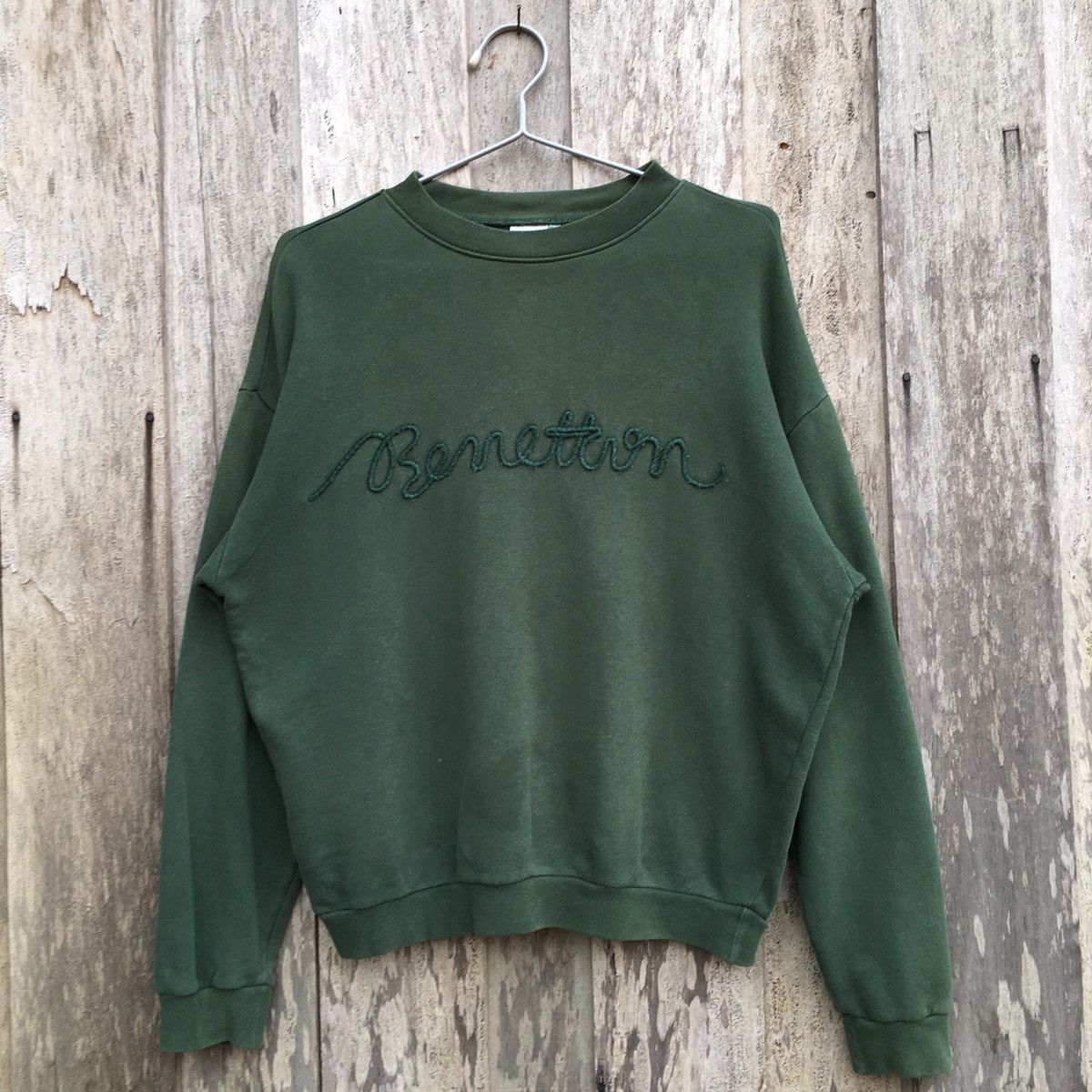Vintage Benetton Spell Out Crewneck Sweatshirt Big Logo