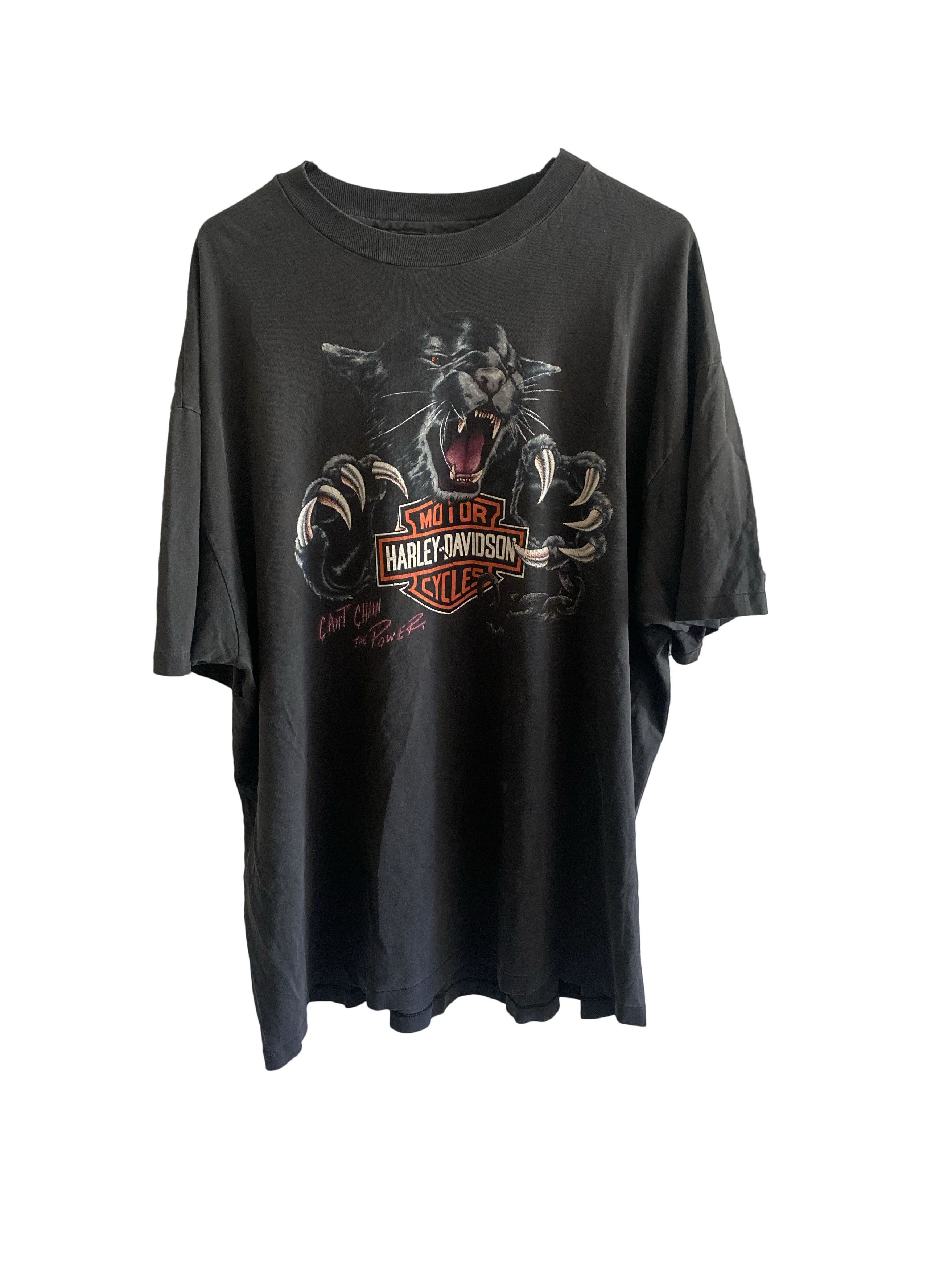 トップス Harley Davidson CAN'T CHAIN THE POWER XL Vintage 1992 Harley Davidson Can't Chain The Power T-shirt